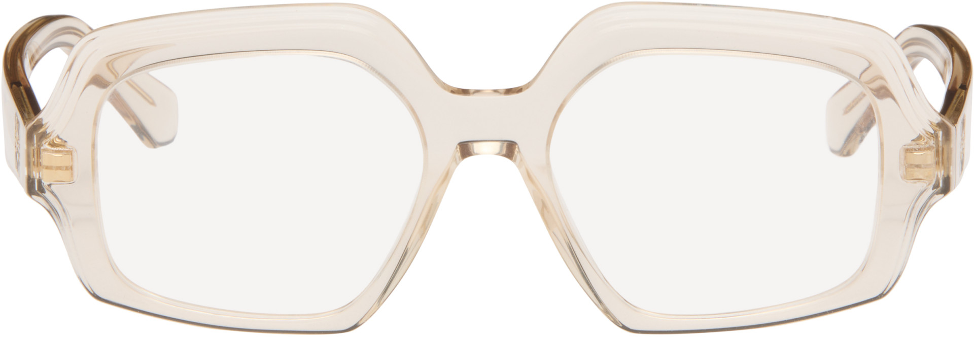 LOEWE - Lunettes beiges à anagrammes