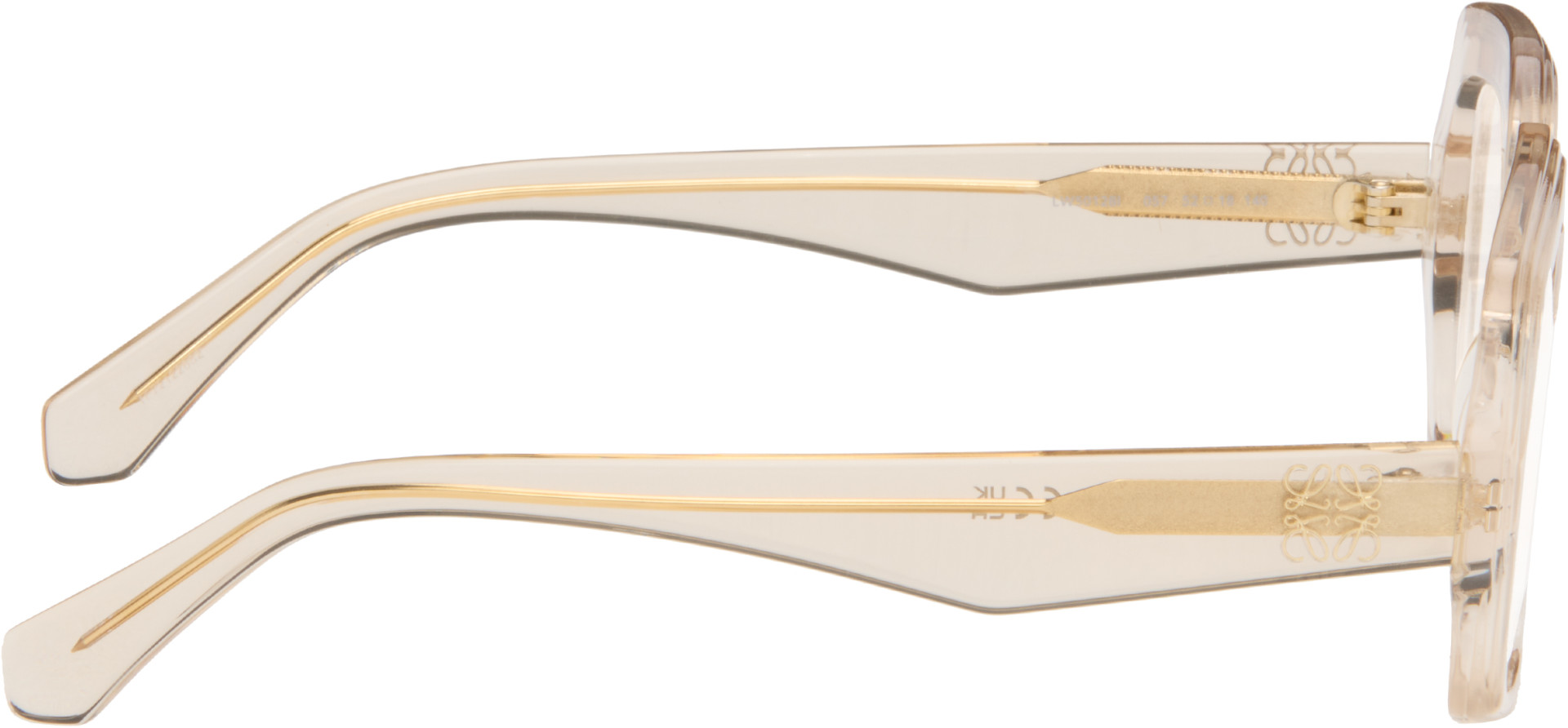 LOEWE - Lunettes beiges à anagrammes