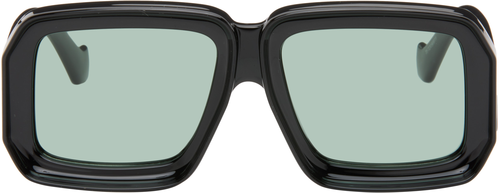 LOEWE: Black Signature 'Dive In Mask' Sunglasses | SSENSE