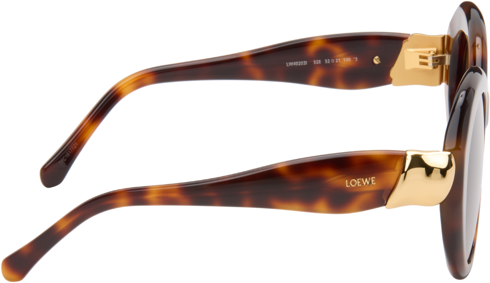 LOEWE - 톨토이즈쉘 토일 라운드 선글라스