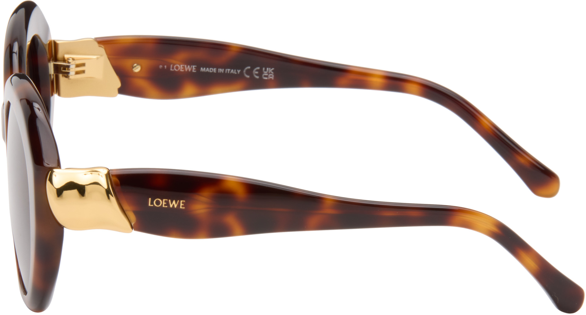 LOEWE - 톨토이즈쉘 토일 라운드 선글라스