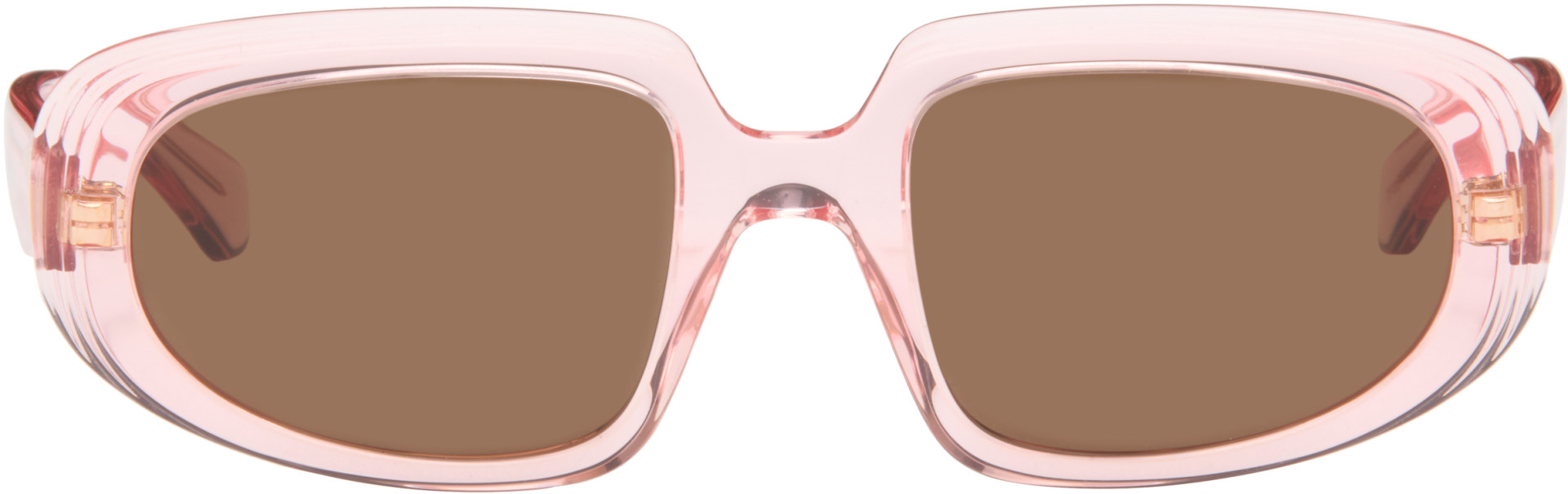 LOEWE - Pink Mini Anagram Steps Rectangular Sunglasses