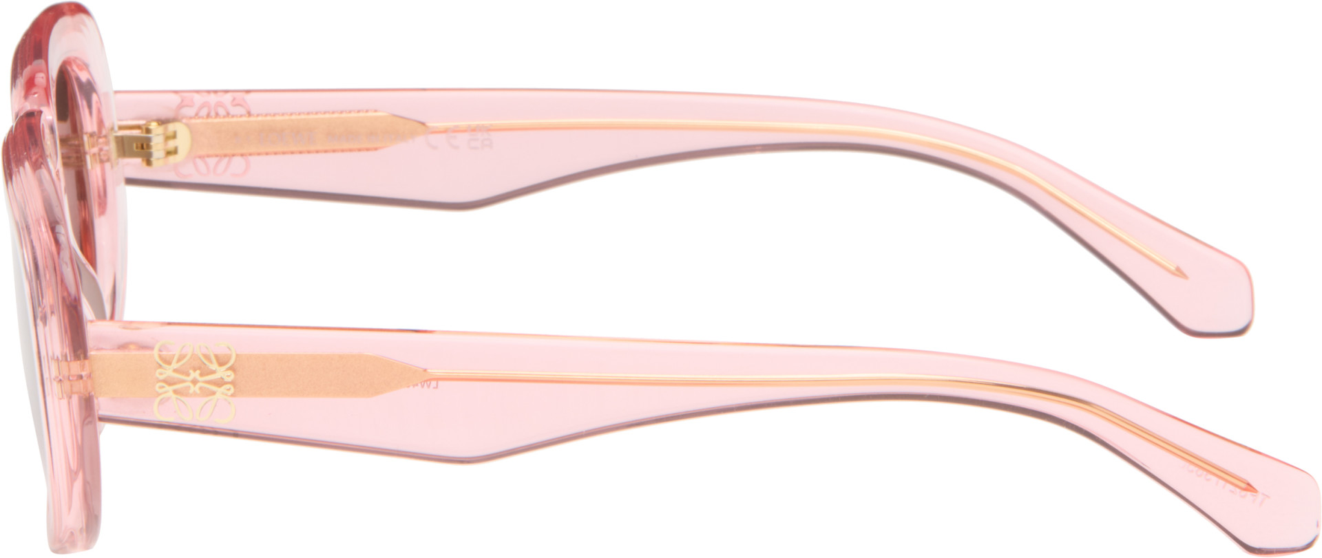 LOEWE - Pink Mini Anagram Steps Rectangular Sunglasses