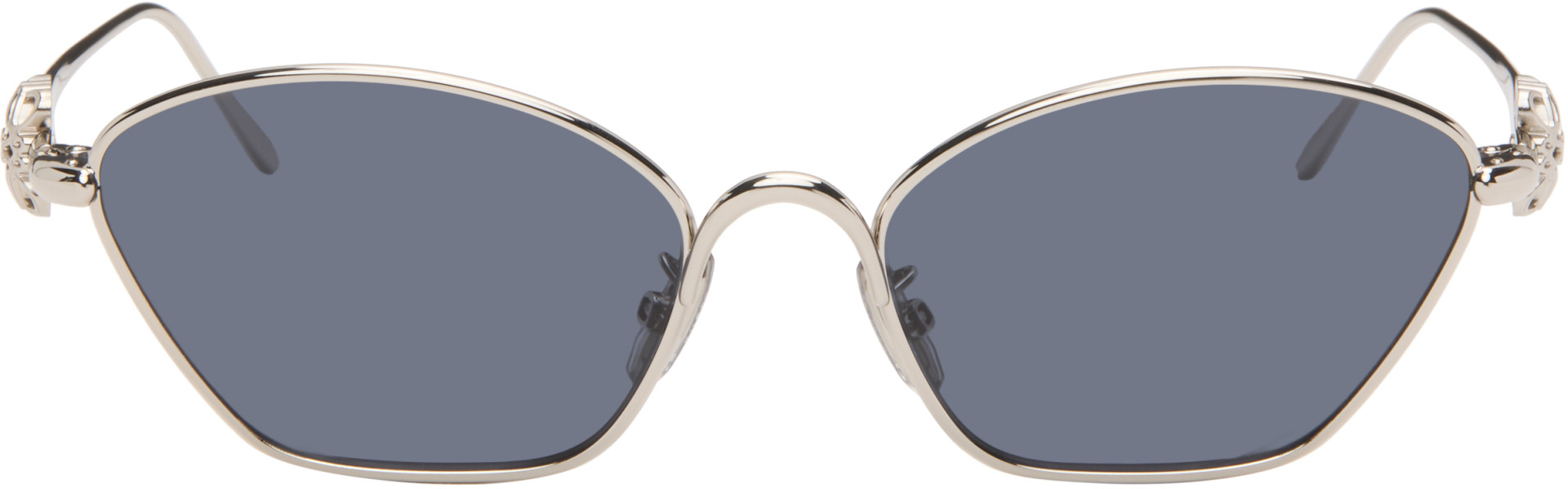 LOEWE - Silver Anagram Hexagonal Sunglasses