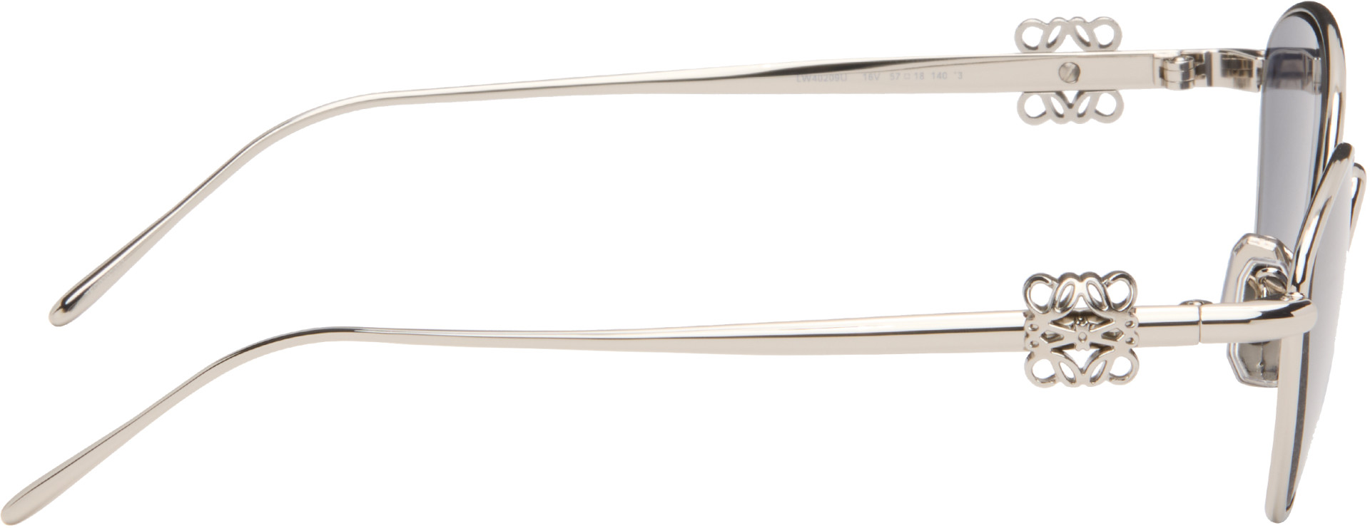 LOEWE - Silver Anagram Hexagonal Sunglasses