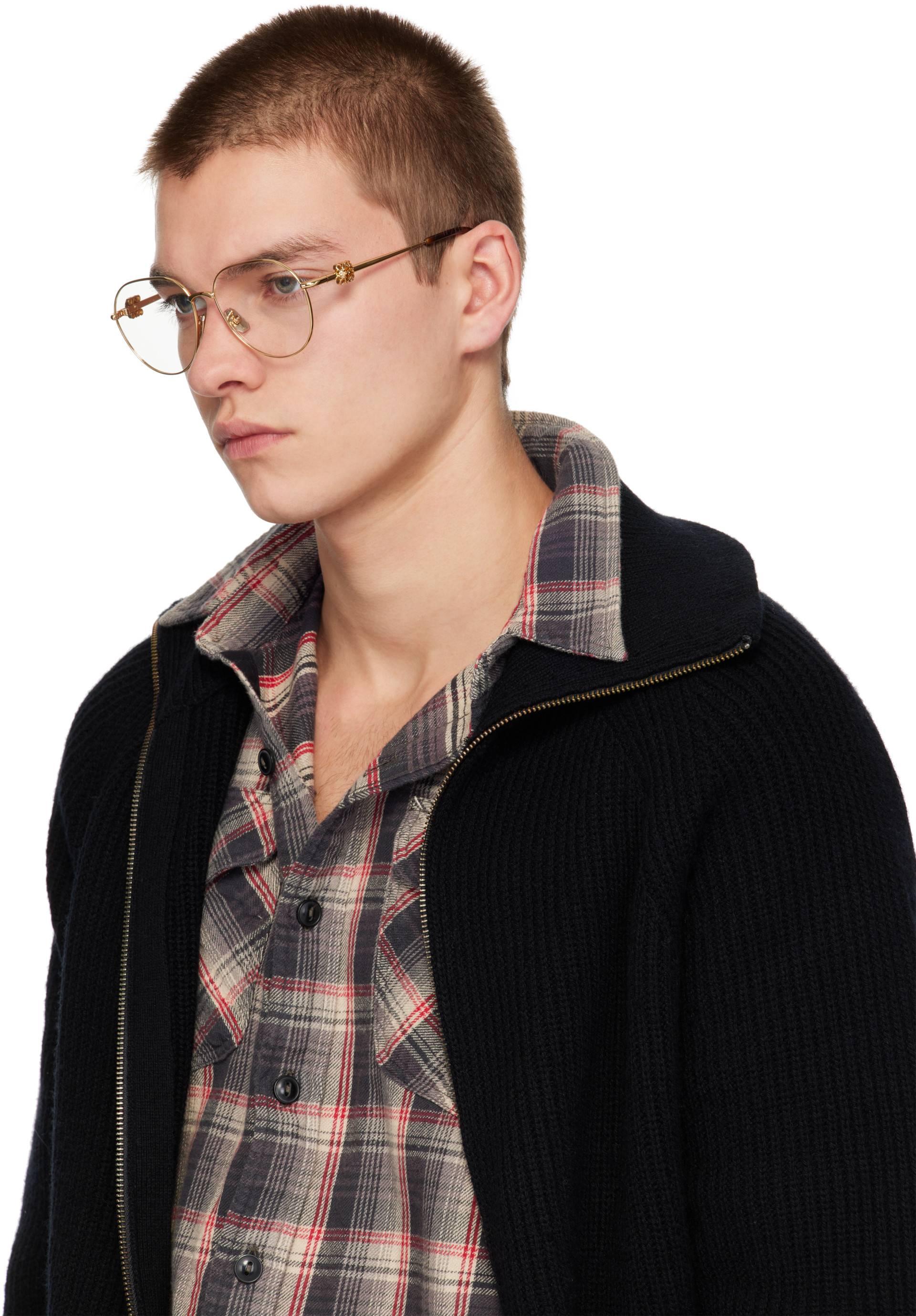 LOEWE - Gold Anagram Glasses