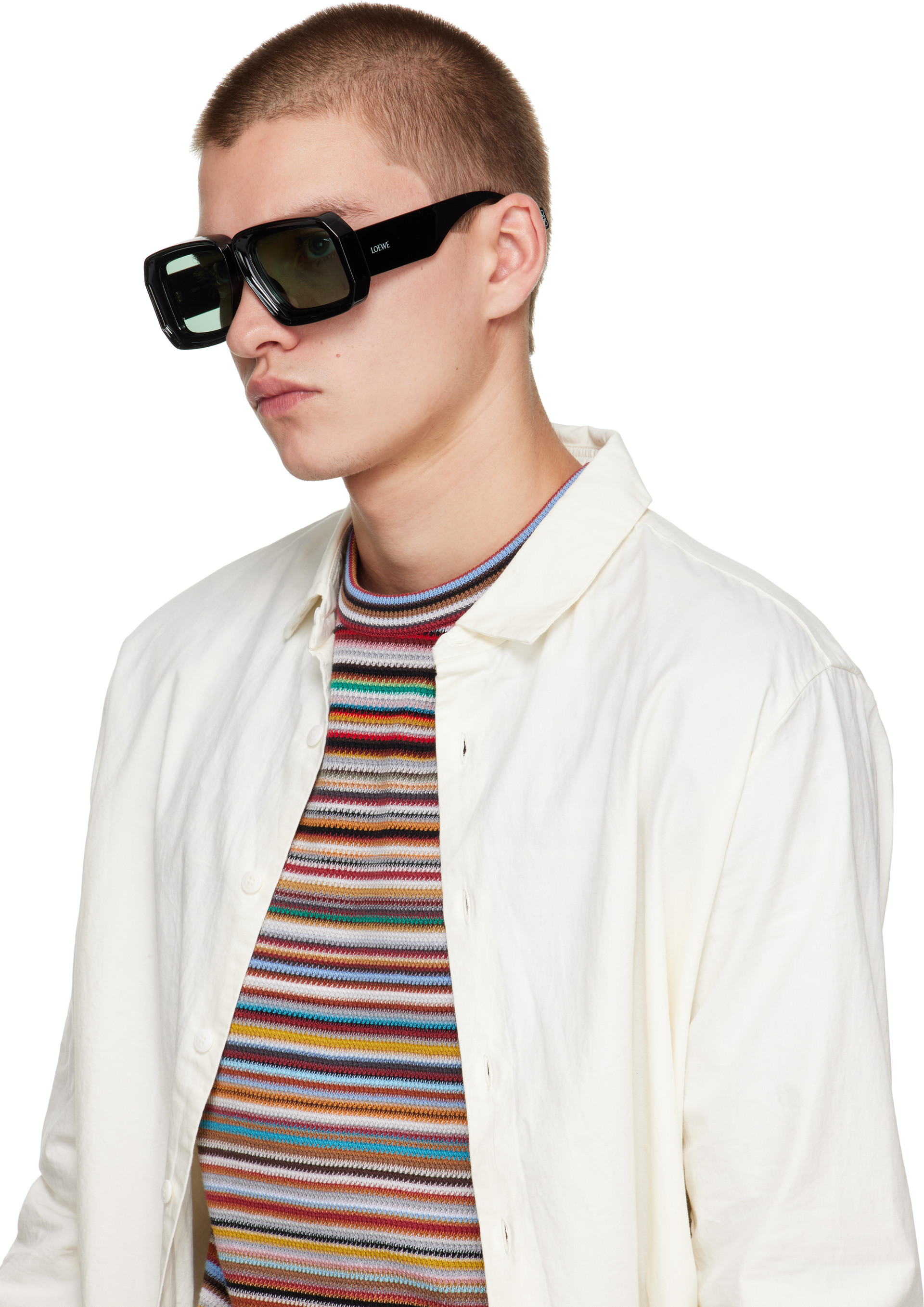 LOEWE: ブラック Signature 'Dive In Mask' サングラス | SSENSE 日本