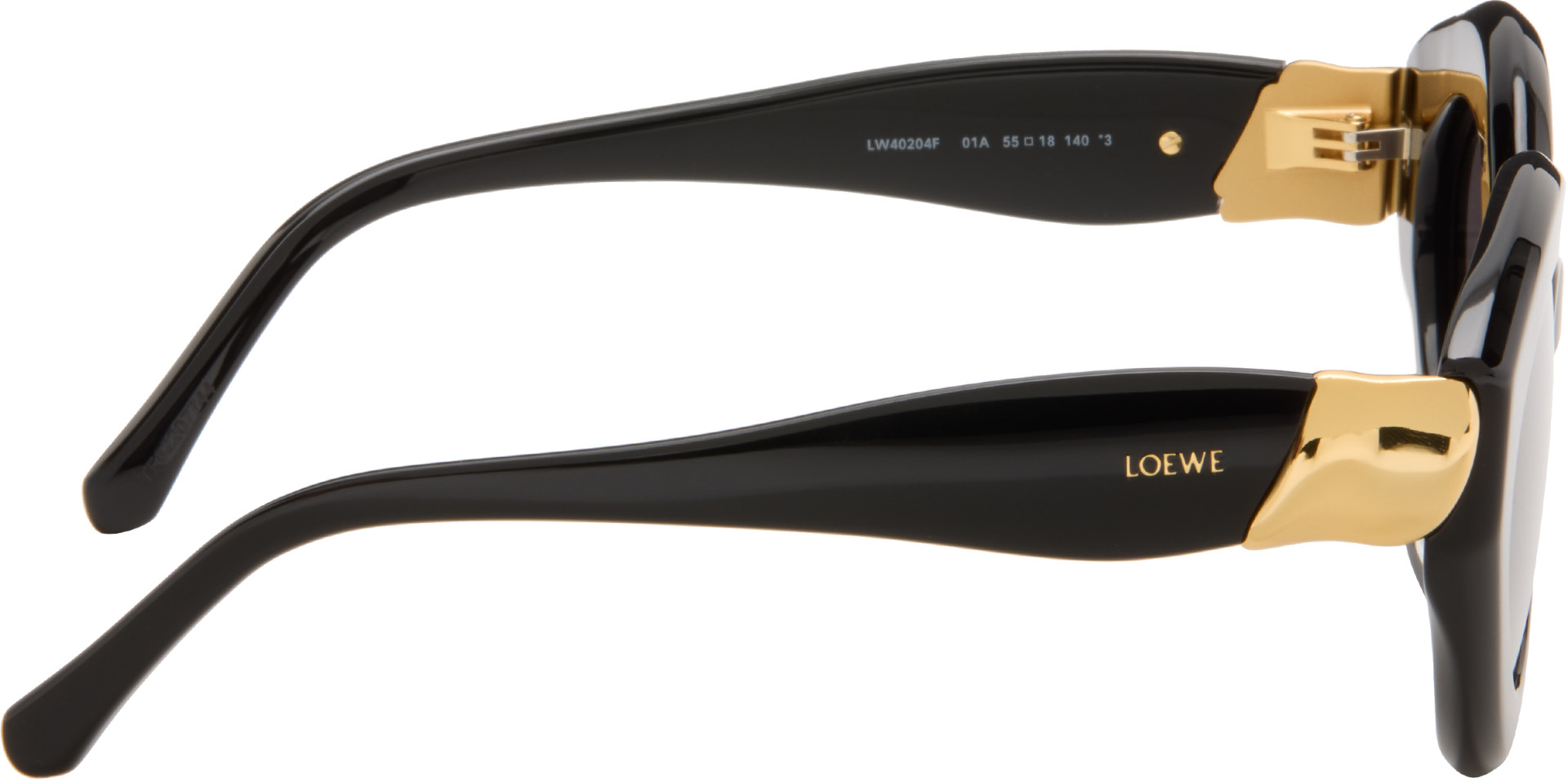 LOEWE - Black Coil Cateye Sunglasses