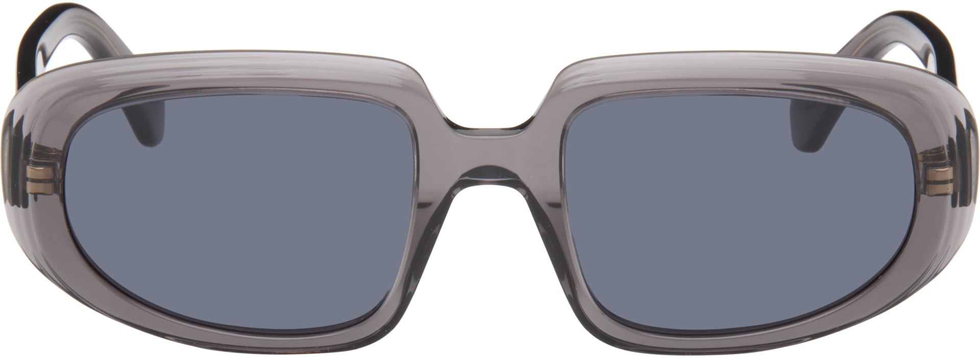 LOEWE - Gray Rectangular Anagram Sunglasses