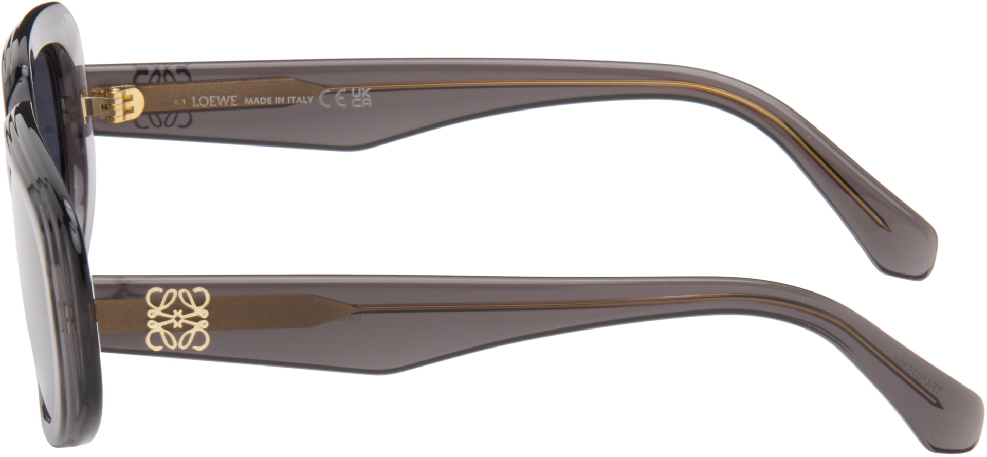 LOEWE - Gray Rectangular Anagram Sunglasses