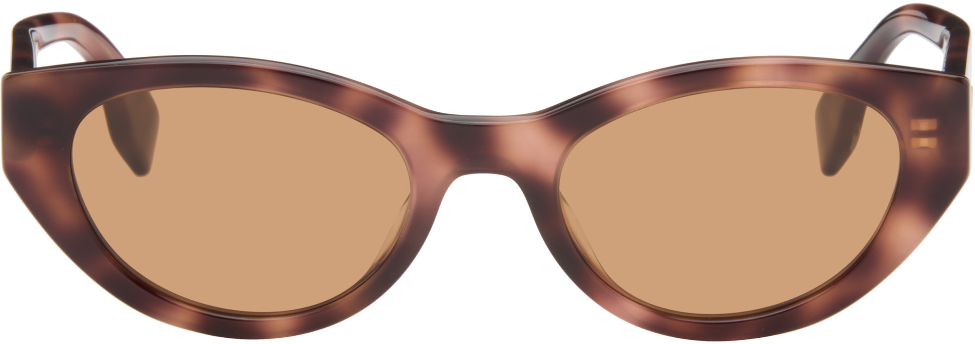 Fendi: Brown Lettering Cat-Eye Sunglasses | SSENSE
