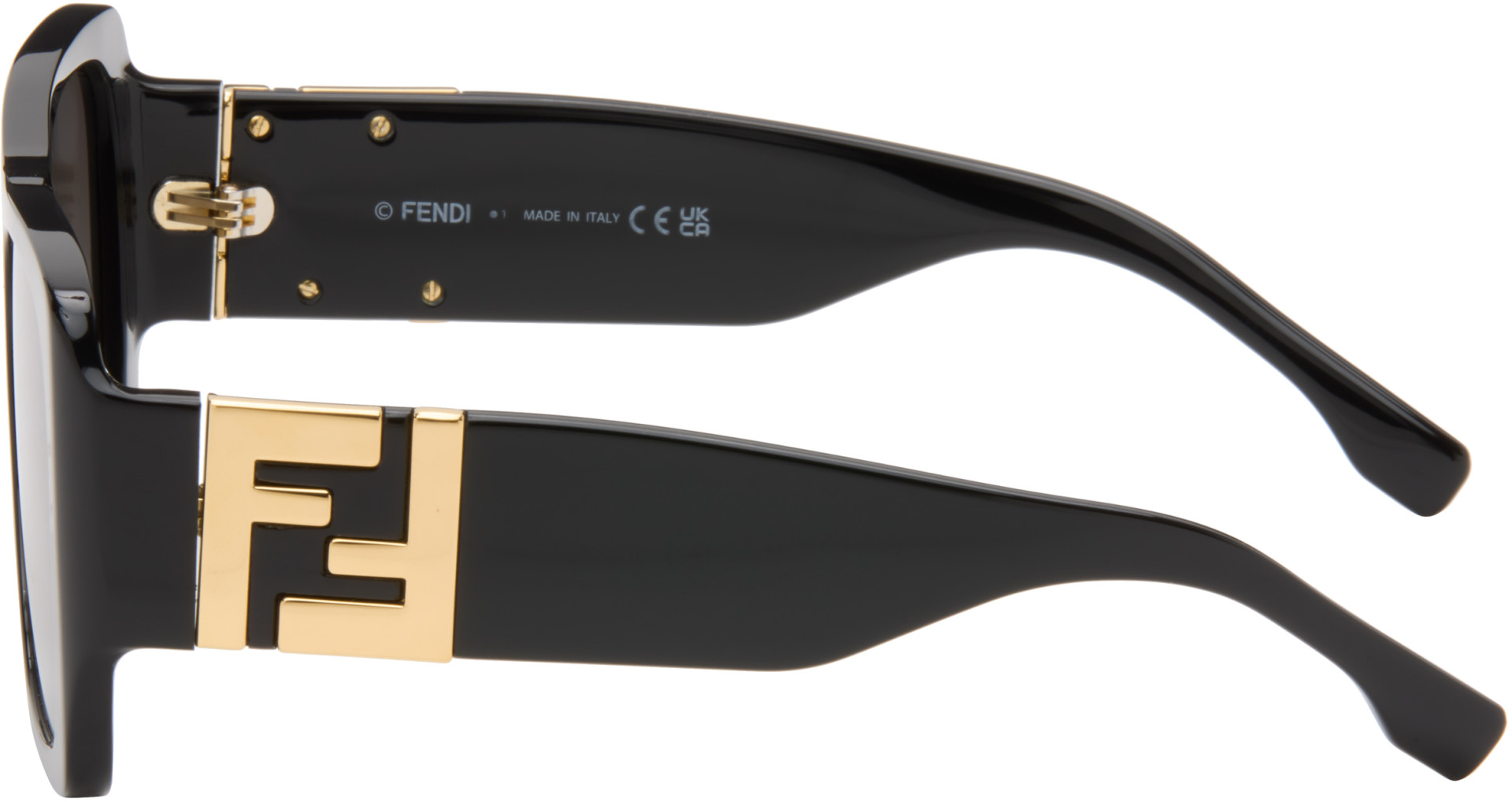 Fendi: ブラック 'Forever Fendi' スクエアサングラス | SSENSE 日本