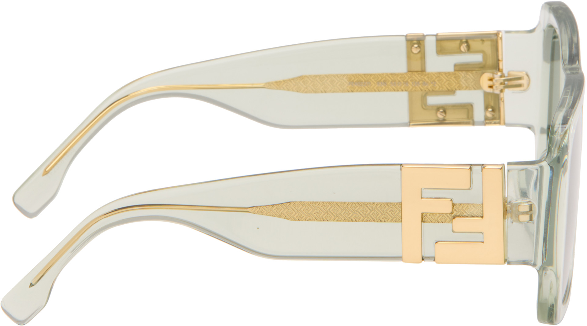 Fendi - Lunettes de soleil Forever vertes à logos