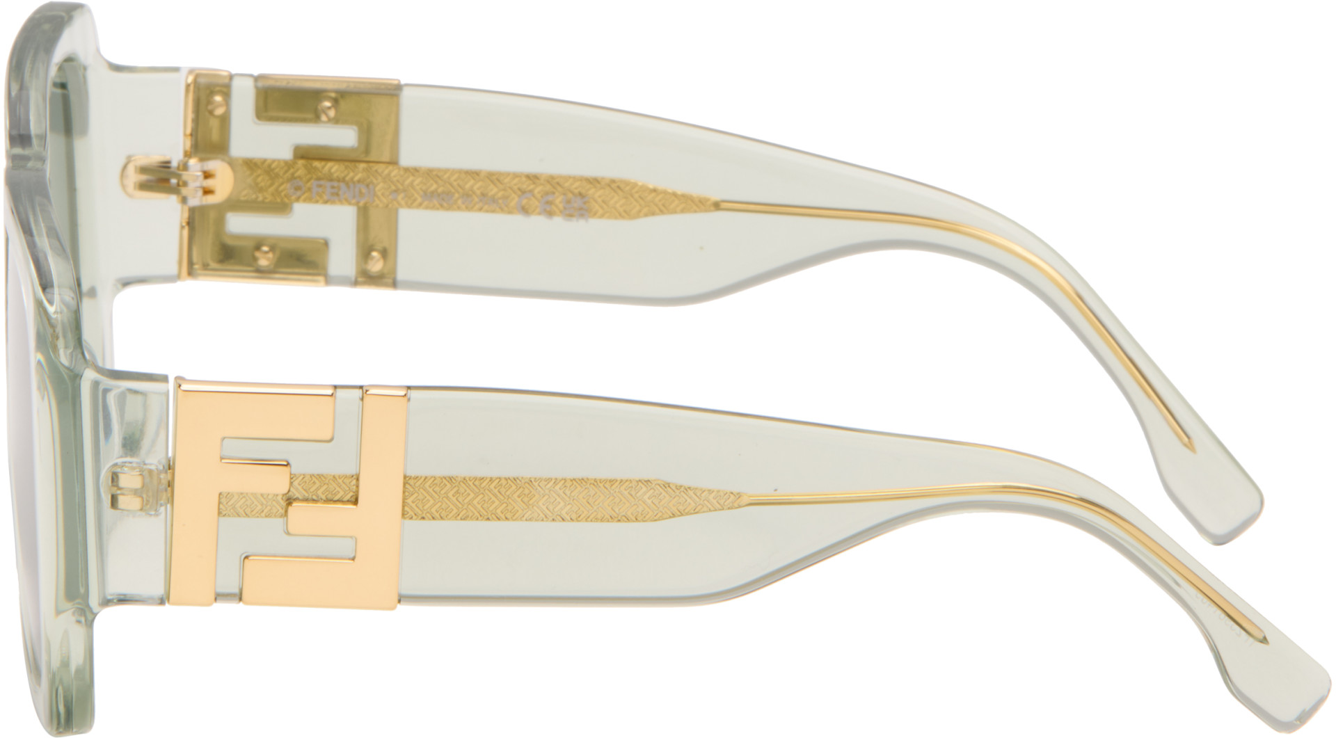 Fendi - Lunettes de soleil Forever vertes à logos