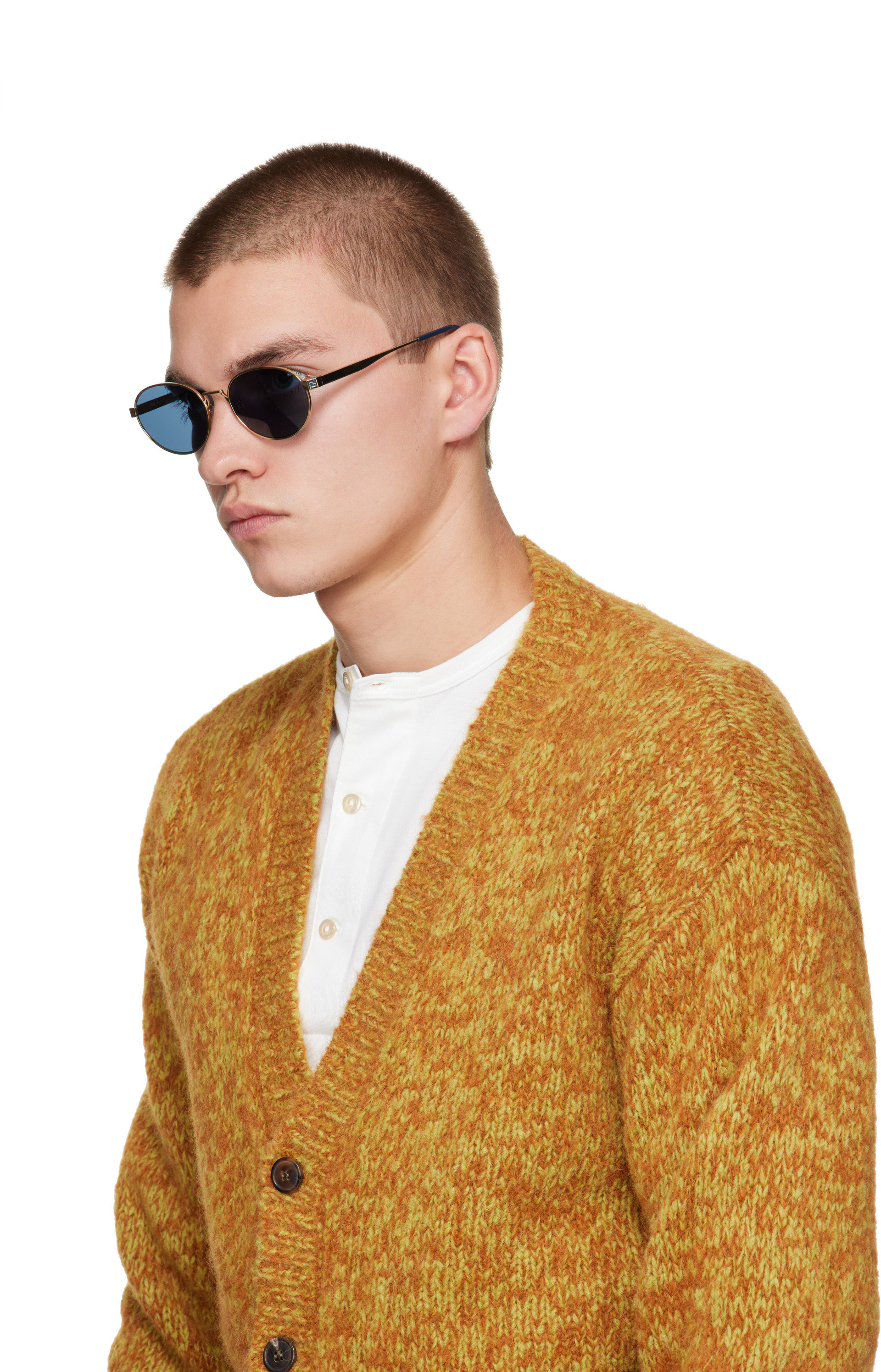 Fendi: ゴールド 'Fendi Sky' サングラス | SSENSE 日本