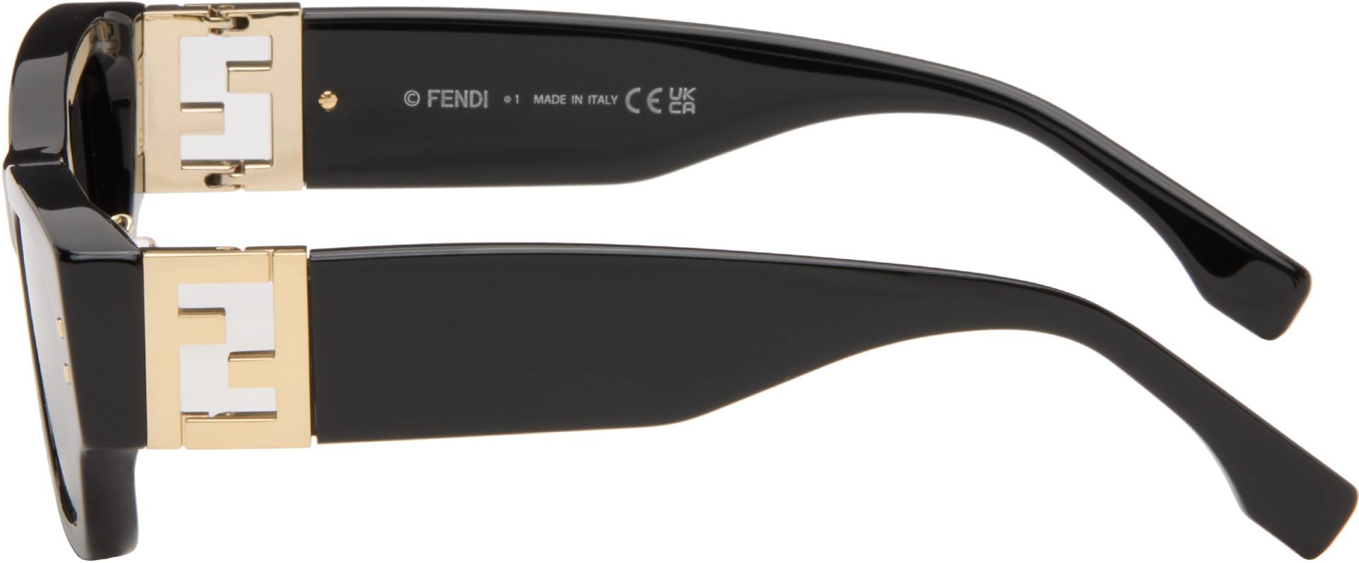 Fendi - ブラック 'Fendi FFold' サングラス