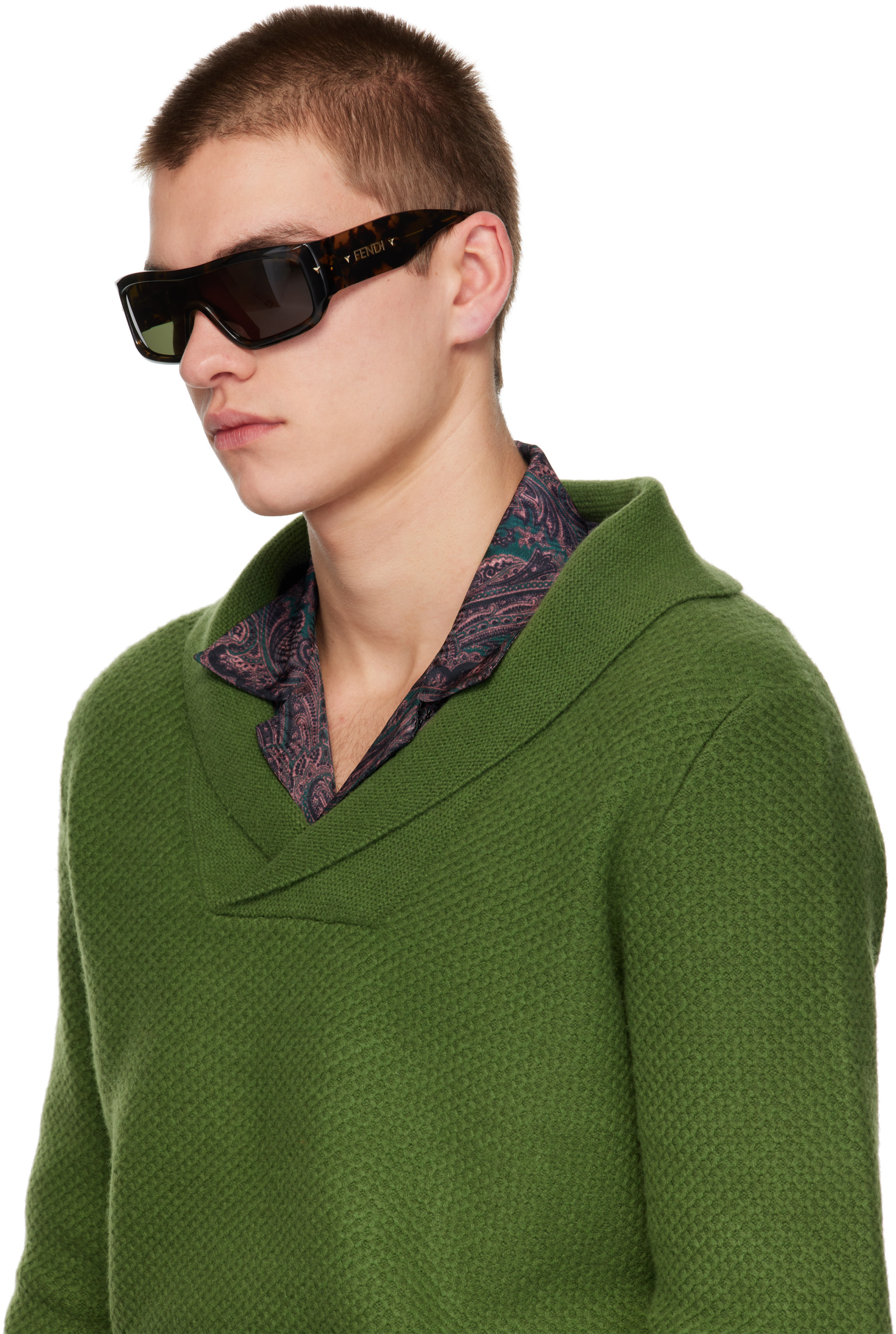 Fendi - Lunettes de soleil Screen brunes