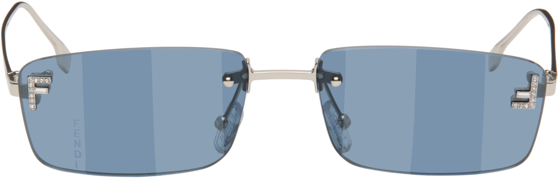 Fendi - シルバー 'Fendi First' Crystal サングラス
