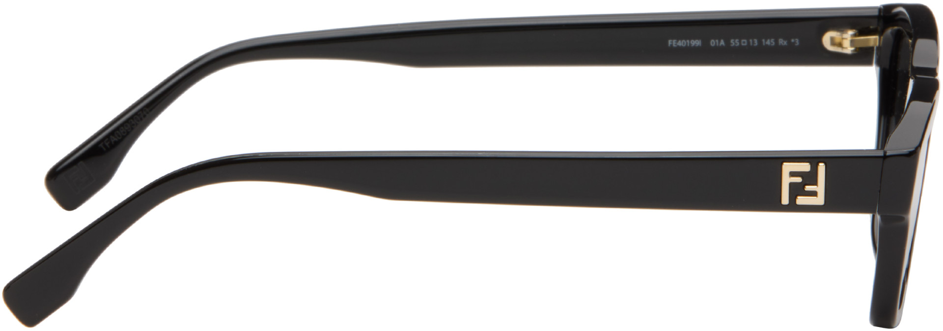 Fendi - Black 'FF' Squared Sunglasses
