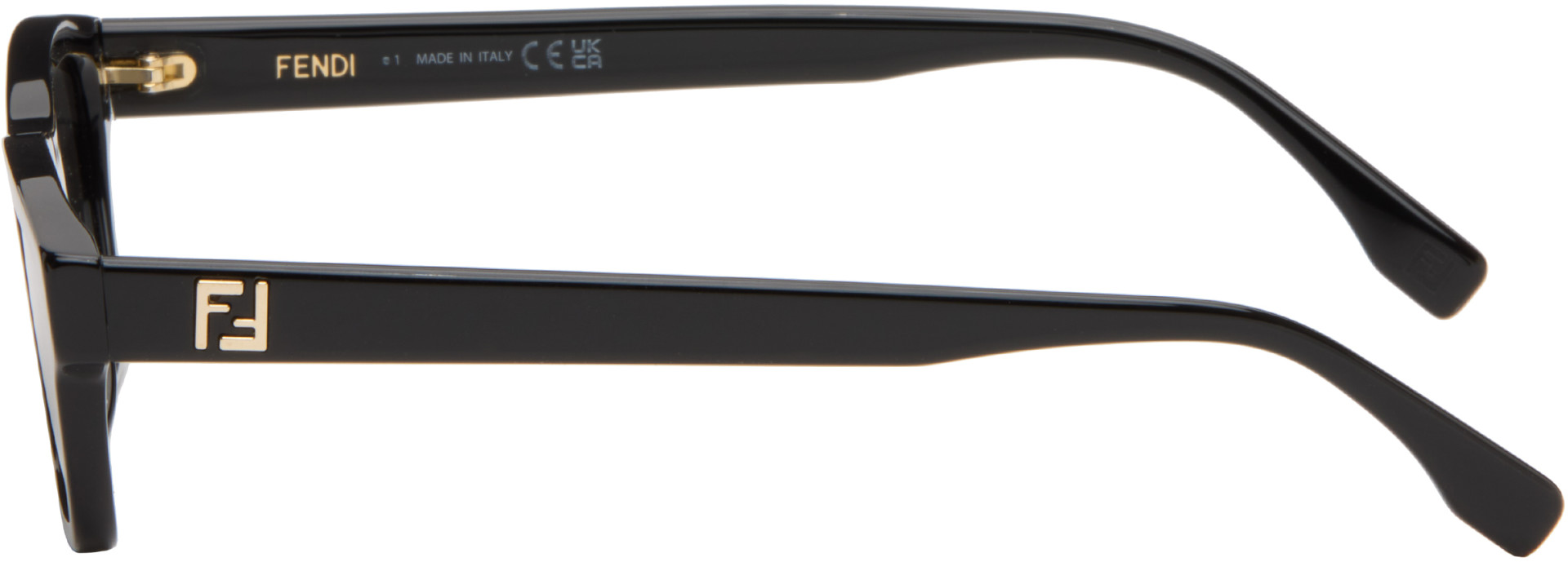 Fendi - Black 'FF' Squared Sunglasses