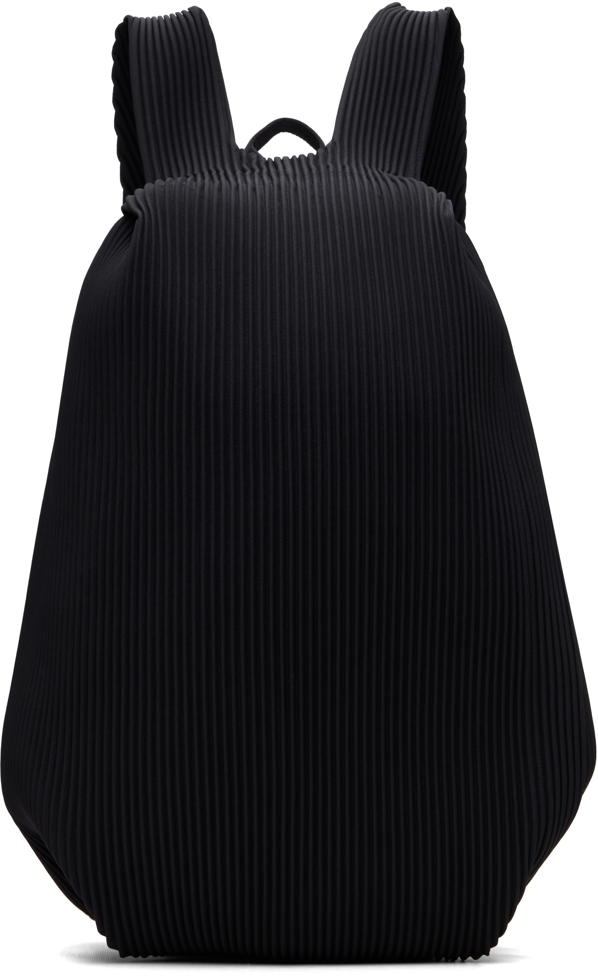 HOMME PLISSÉ ISSEY MIYAKE: Black Pleats Backpack | SSENSE