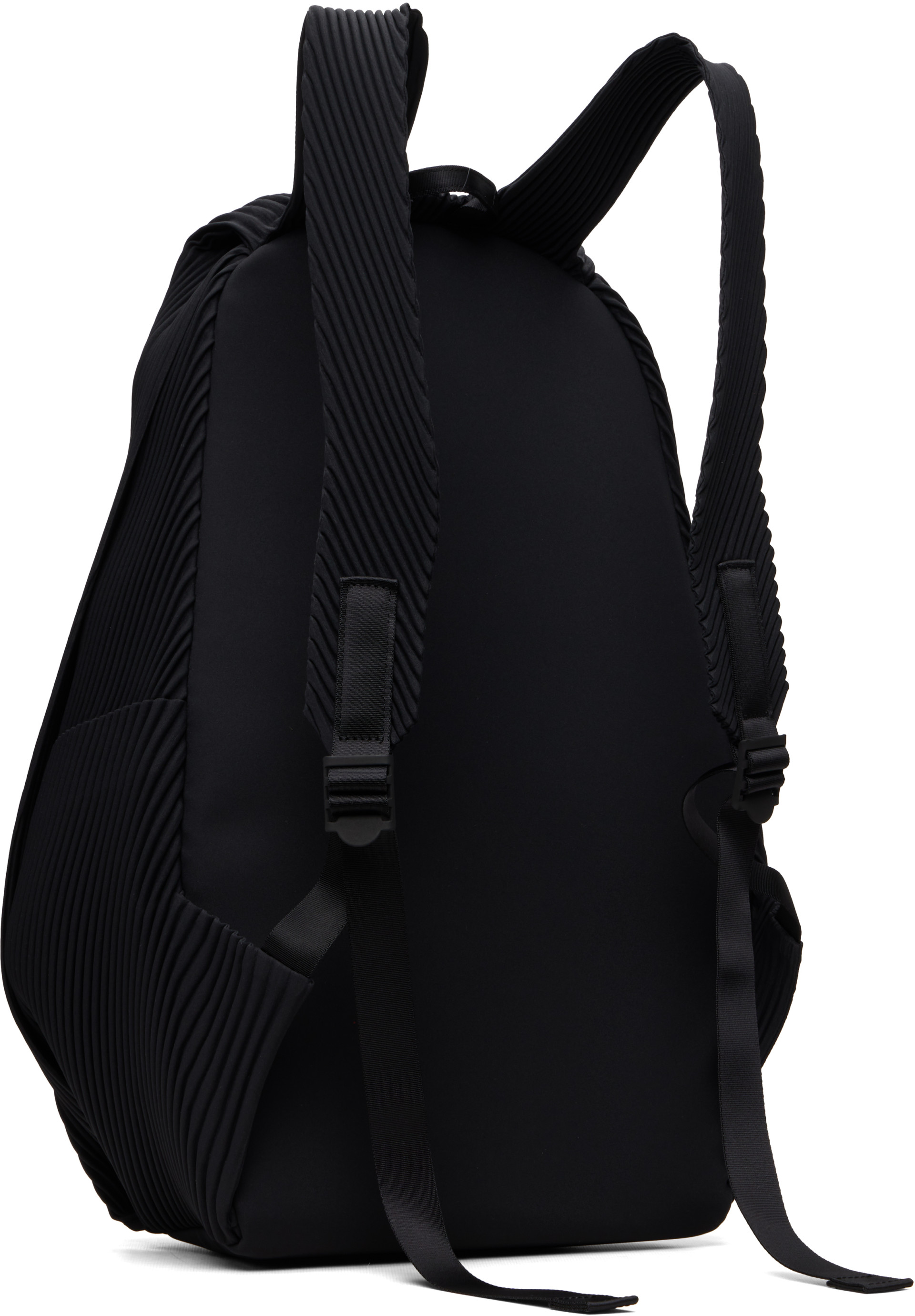 HOMME PLISSÉ ISSEY MIYAKE: Black Pleats Backpack | SSENSE