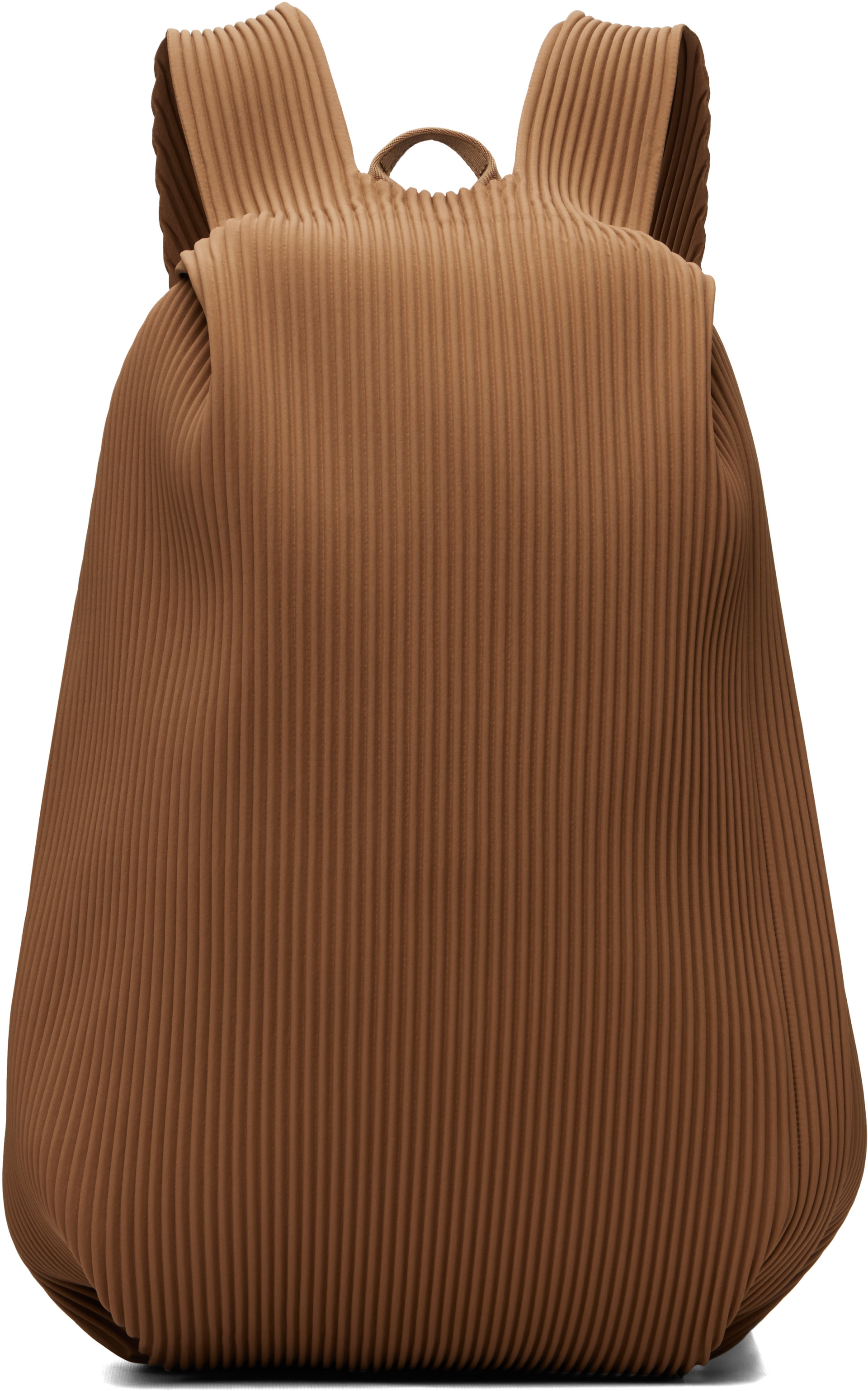 [稀少]HOMME PLISSE ISSEY MIYAKEプリーツボディーバッグ HOMME PLISSÉ ISSEY MIYAKE: Beige Pleats Backpack | SSENSE