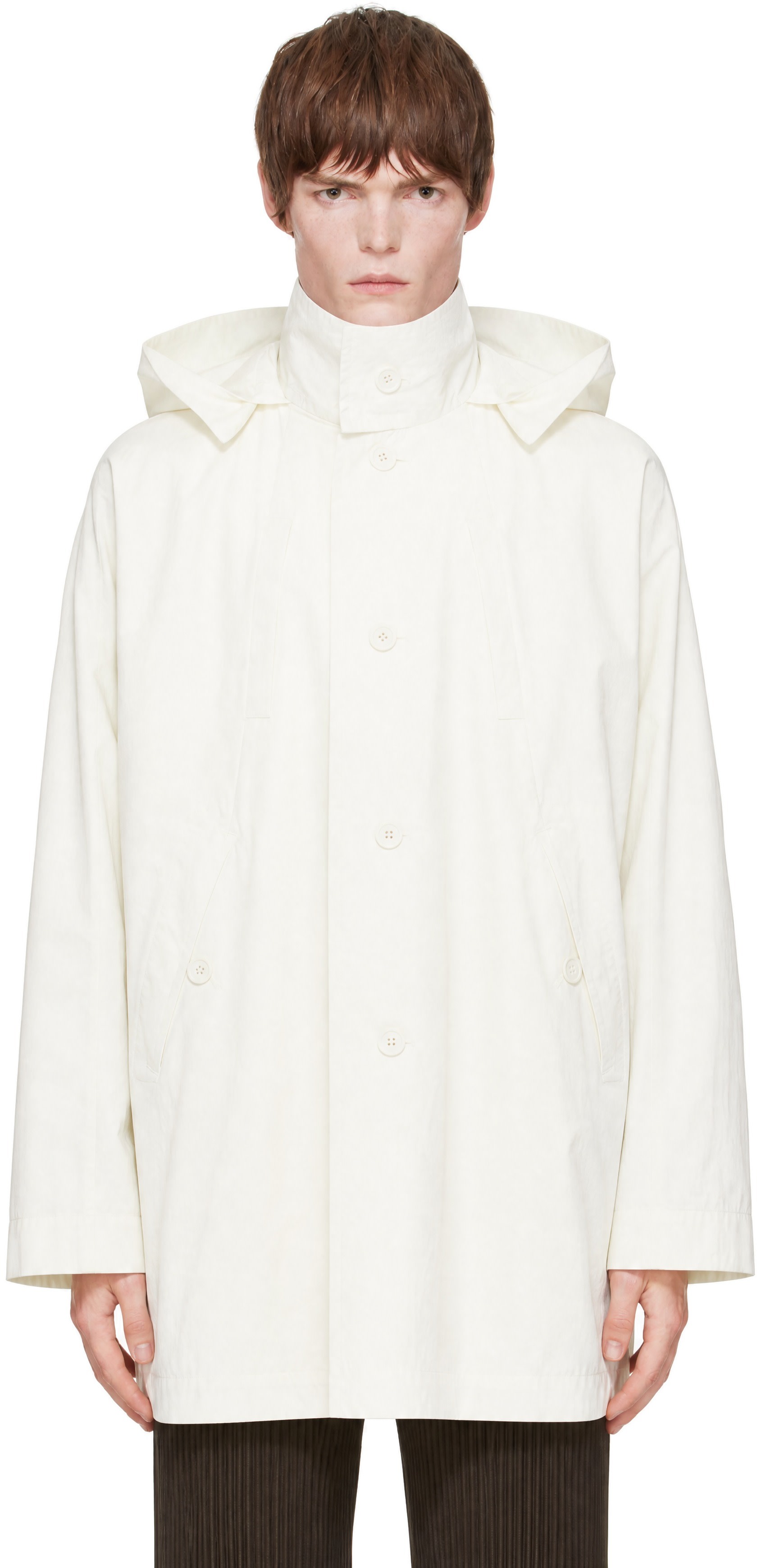 HOMME PLISSÉ ISSEY MIYAKE - Off-White October Split Blouson Jacket