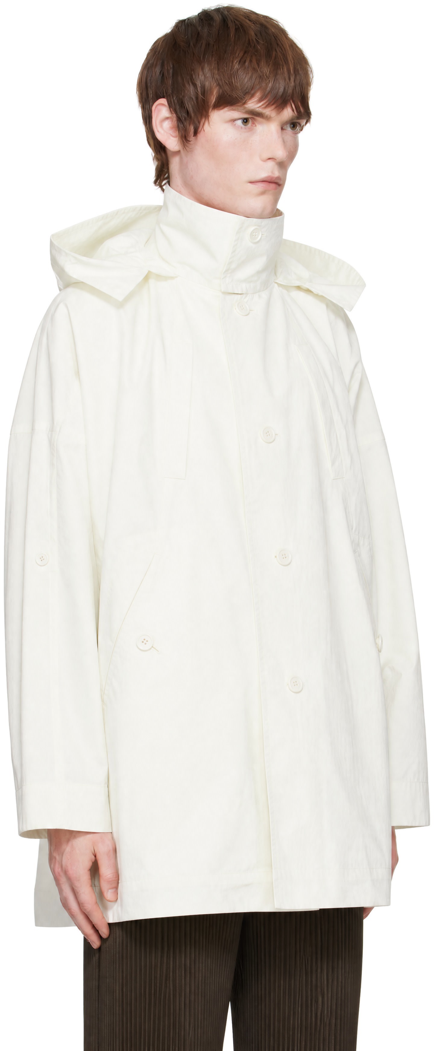 HOMME PLISSÉ ISSEY MIYAKE - Off-White October Split Blouson Jacket