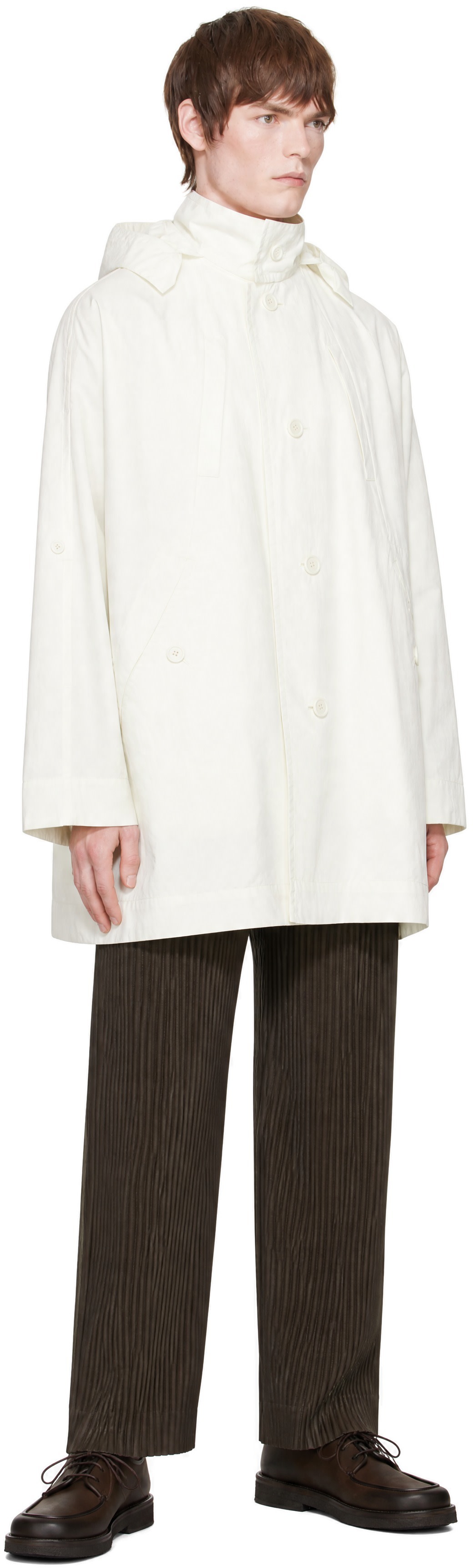 HOMME PLISSÉ ISSEY MIYAKE - Off-White October Split Blouson Jacket