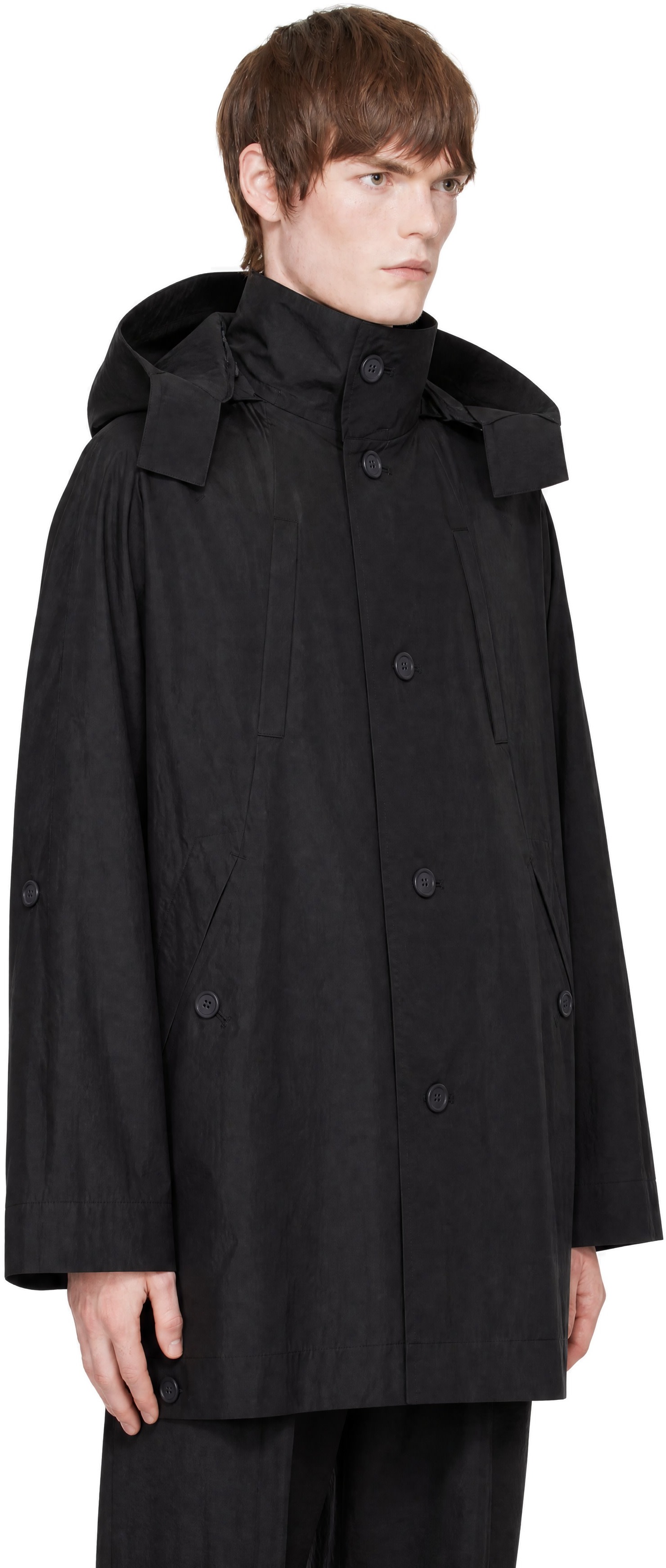 HOMME PLISSÉ ISSEY MIYAKE: Black October Split Blouson Jacket | SSENSE