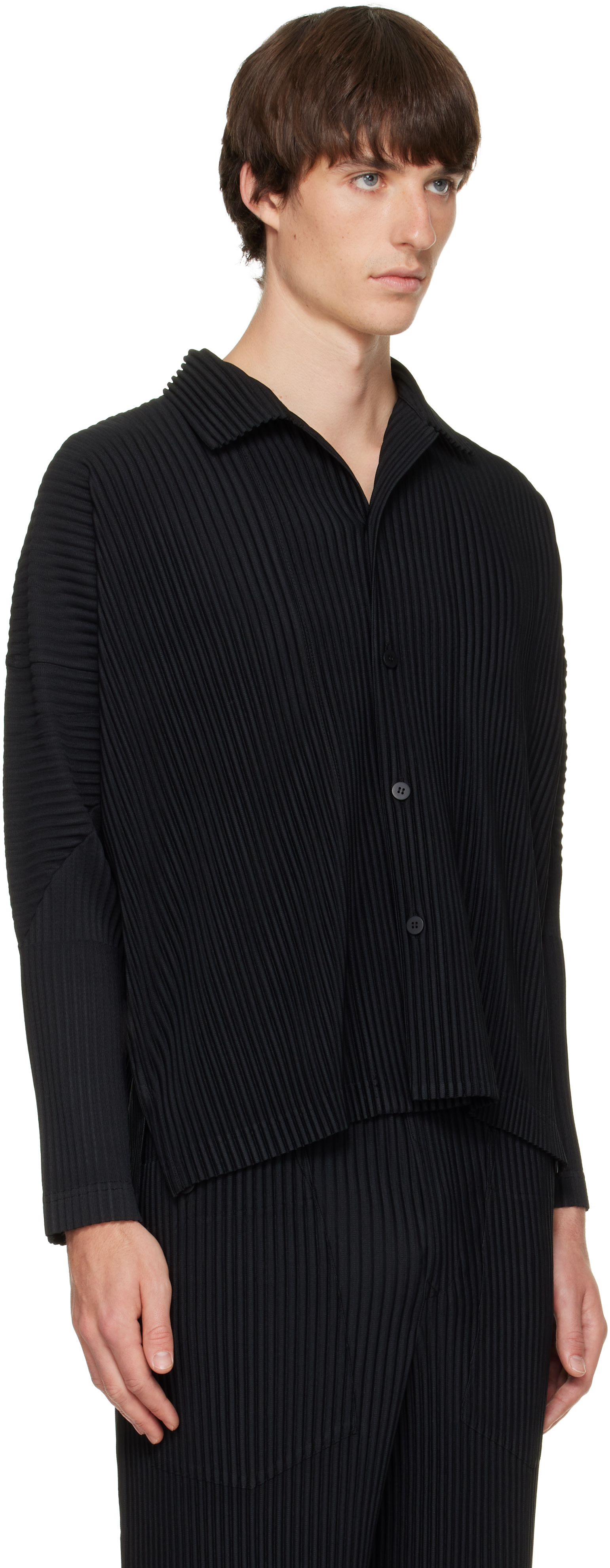 HOMME PLISSÉ ISSEY MIYAKE: Black Monthly Colors October Shirt | SSENSE