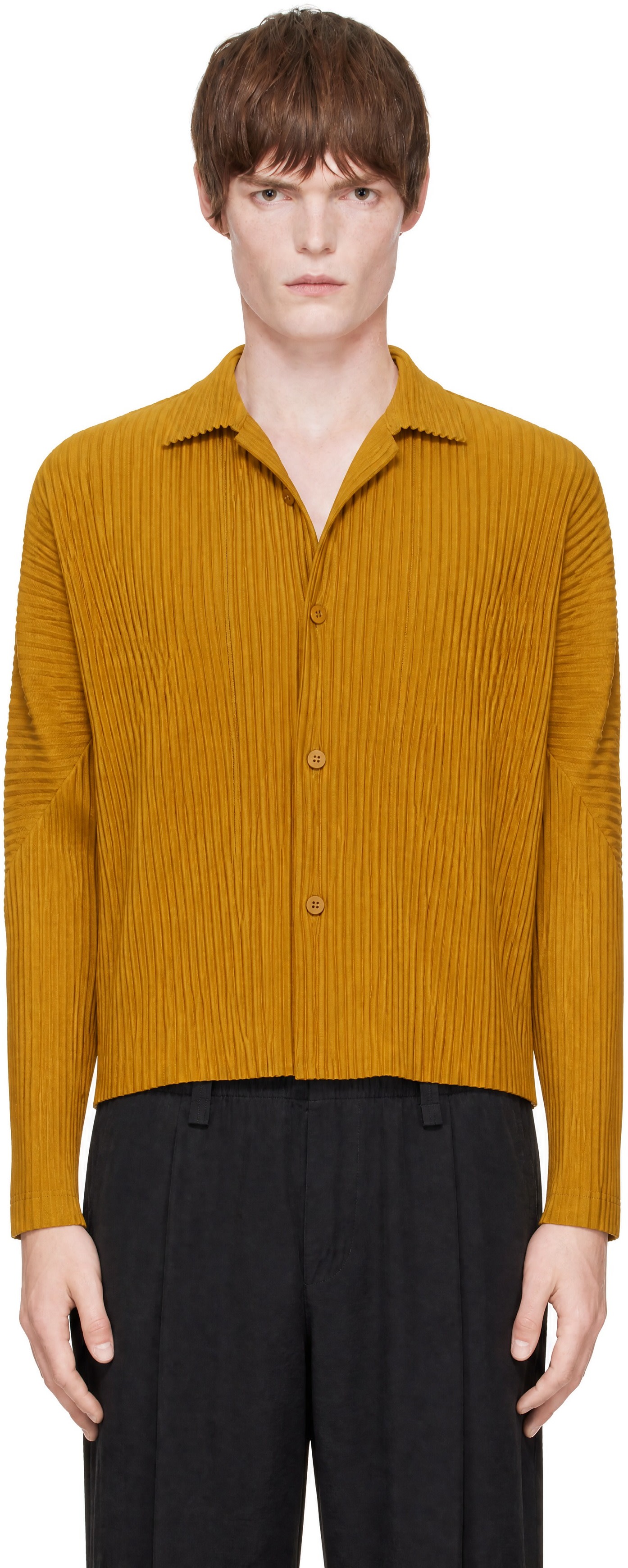 HOMME PLISSÉ ISSEY MIYAKE: Yellow Monthly Colors October Shirt