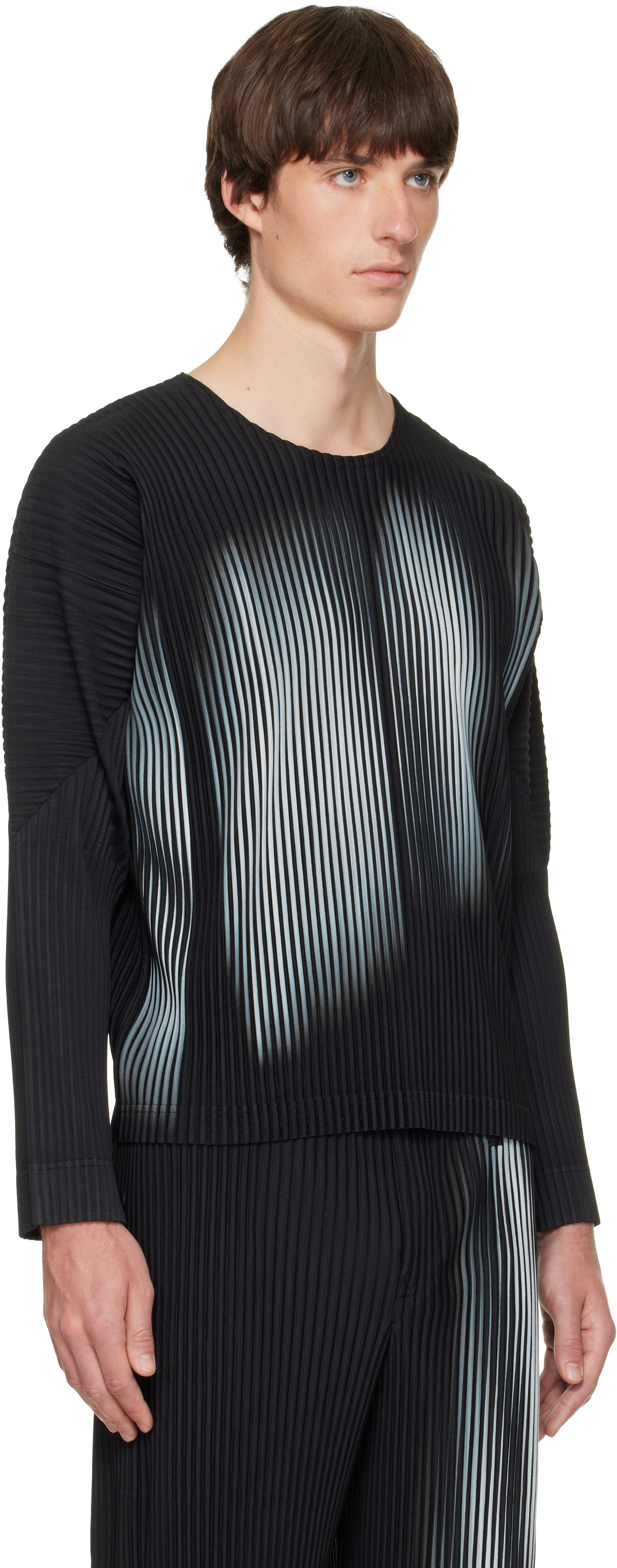 HOMME PLISSÉ ISSEY MIYAKE: Black In The Shadow Top | SSENSE