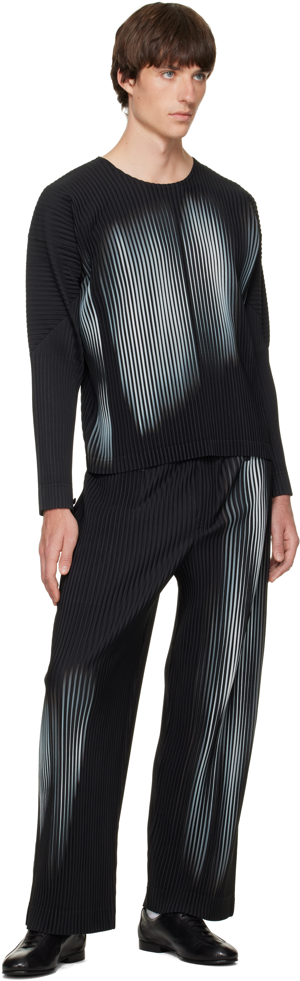 HOMME PLISSÉ ISSEY MIYAKE: Black In The Shadow Top | SSENSE
