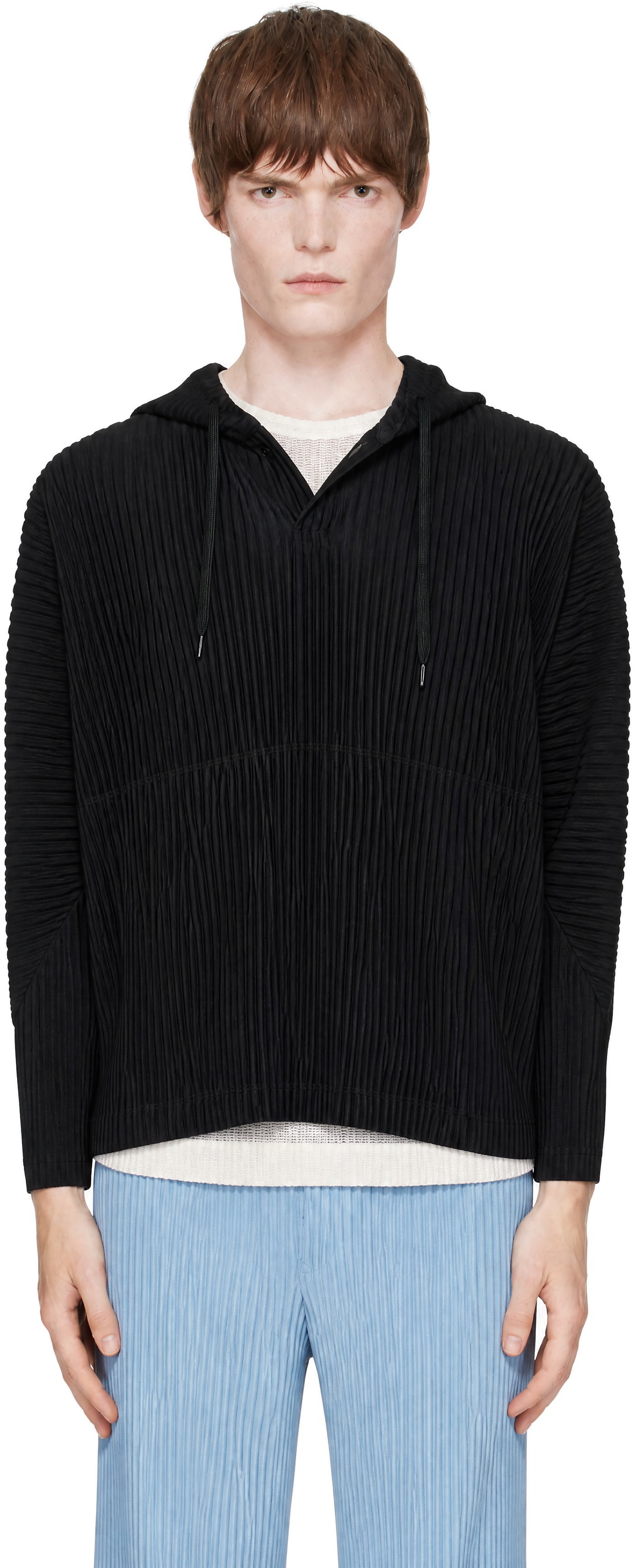 HOMME PLISSÉ ISSEY MIYAKE: Black Monthly Colors October Hoodie
