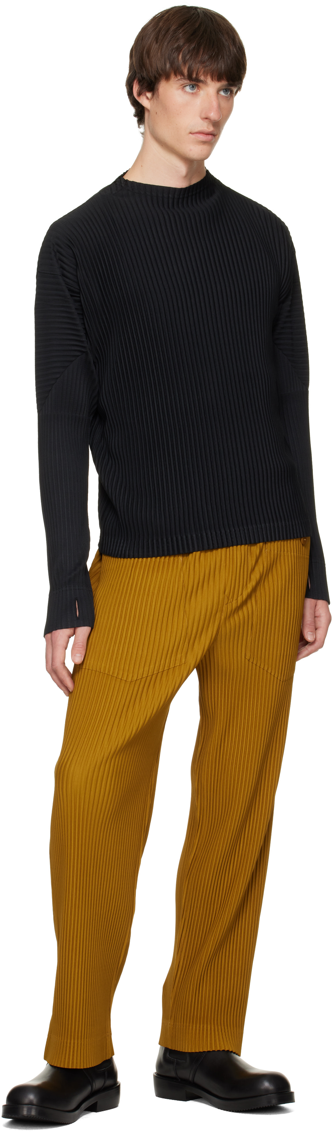 HOMME PLISSÉ ISSEY MIYAKE: Black Monthly Colors October Top | SSENSE