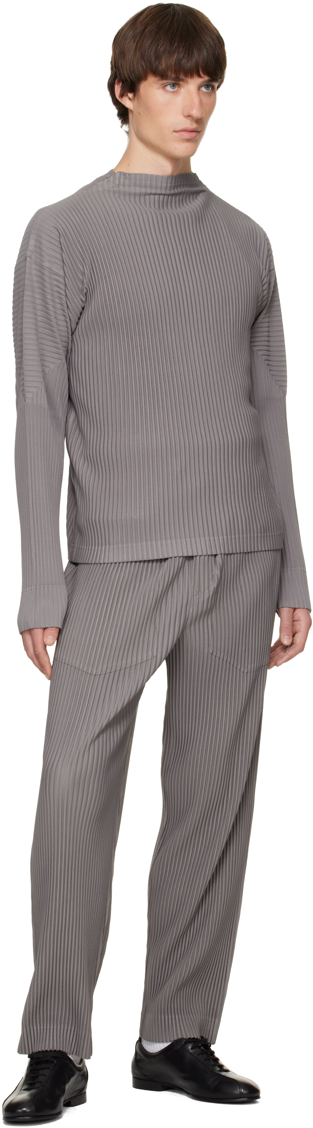 HOMME PLISSÉ ISSEY MIYAKE: Gray Monthly Colors October Top | SSENSE
