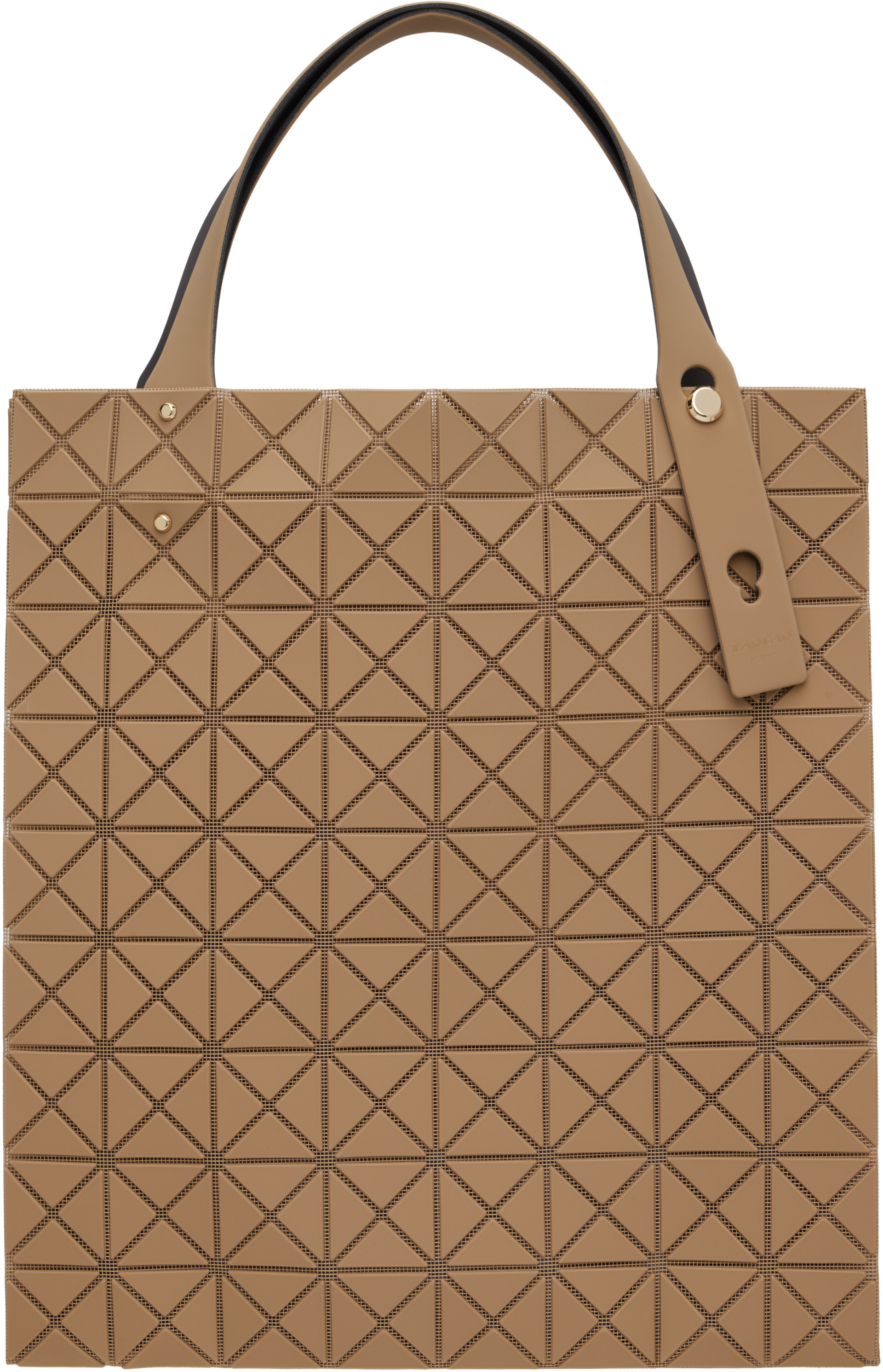 BAO BAO ISSEY MIYAKE BEIGE 6×6トートバッグ BAO BAO ISSEY MIYAKE: Beige Prism Plus Tote | SSENSE