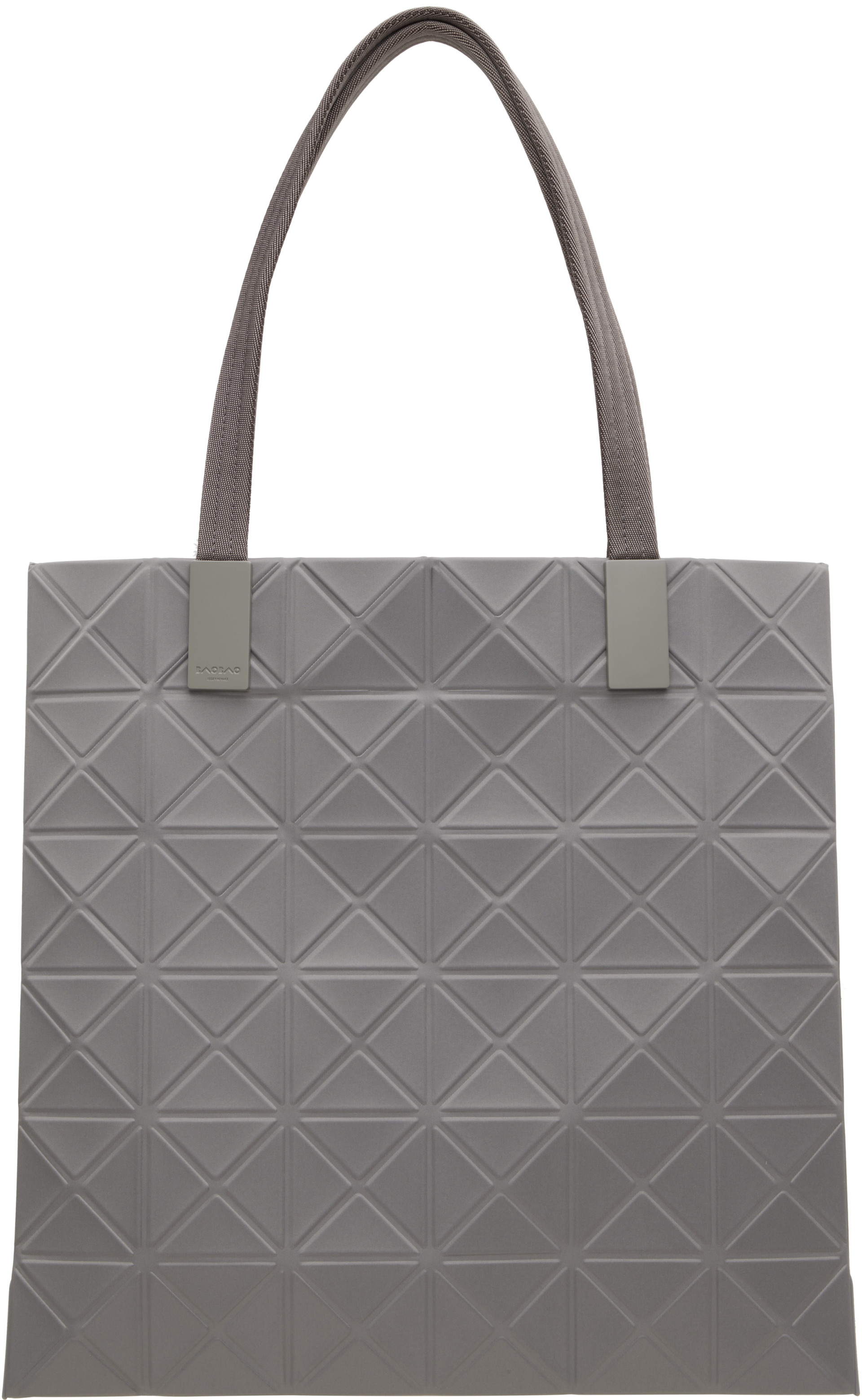 BAO BAO ISSEY MIYAKE: Gray Track Tote | SSENSE