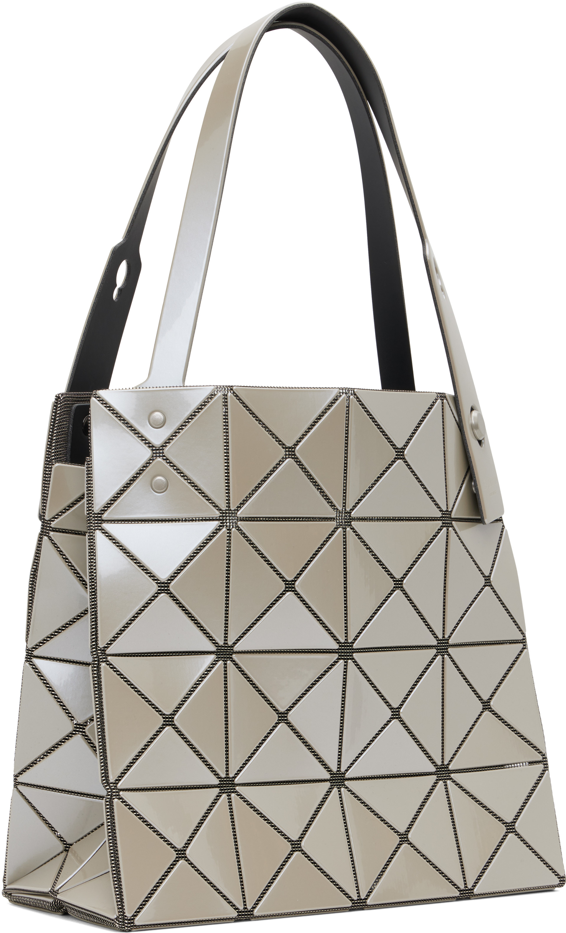 BAO BAO ISSEY MIYAKE CARAT 新品タグ付き　ガンメタル BAO BAO ISSEY MIYAKE: Gray Carat Bag | SSENSE