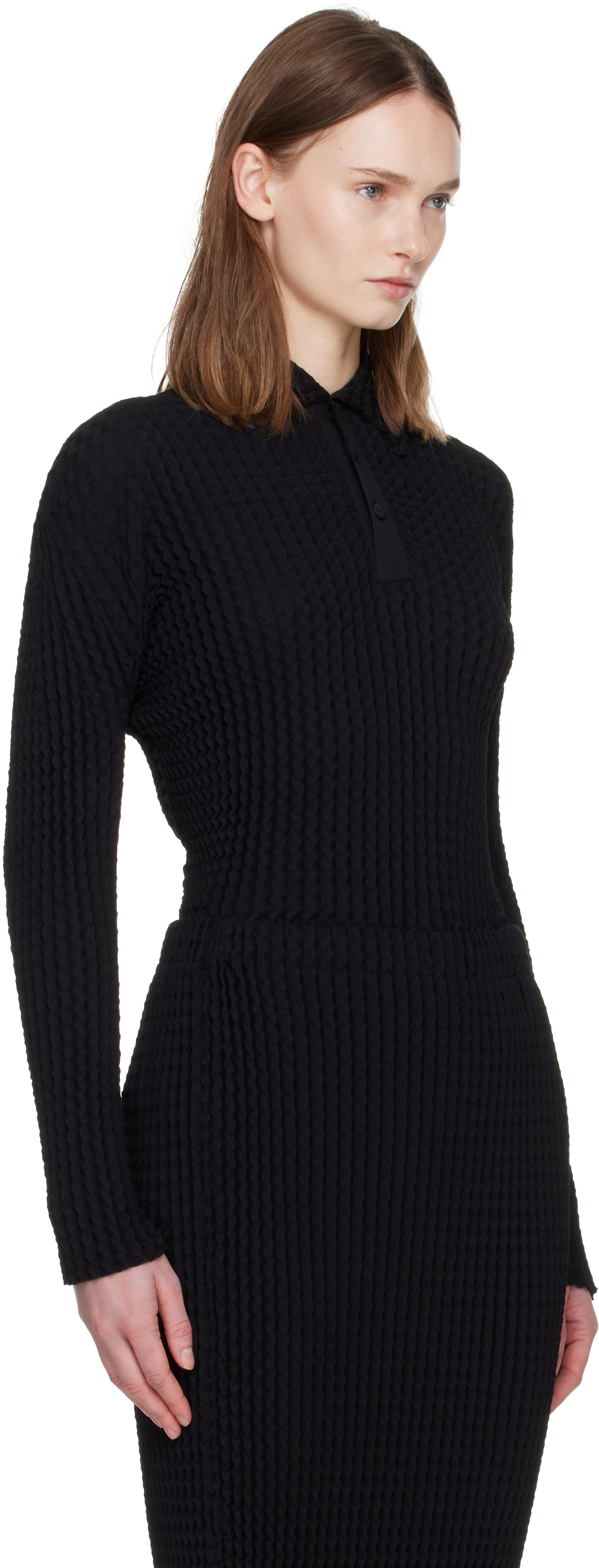 Issey Miyake - Polo Spongy noir