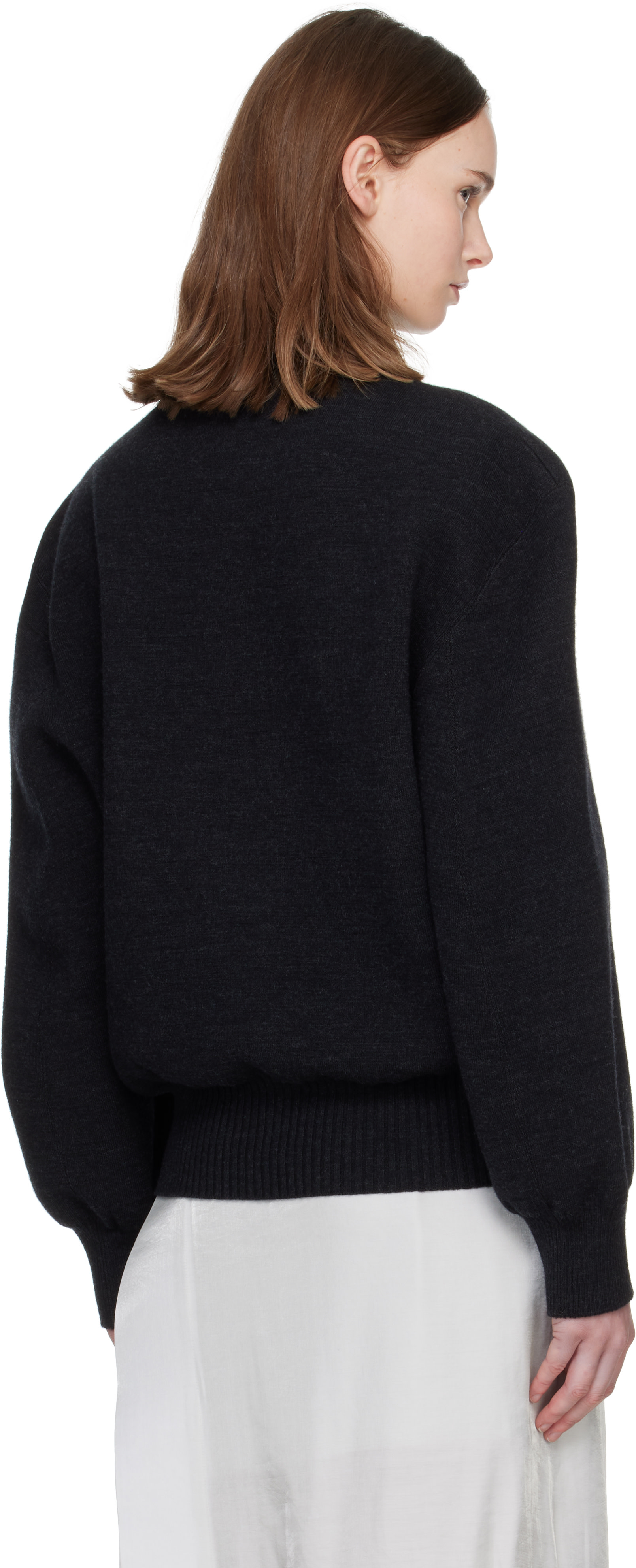 Issey Miyake - Pull Handsome noir en tricot