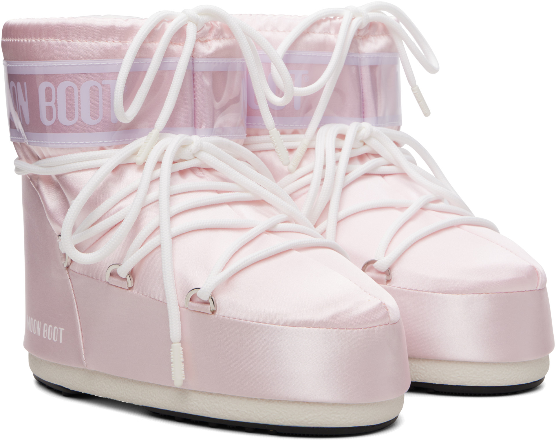 Moon Boot - Bottines Icon roses en satin