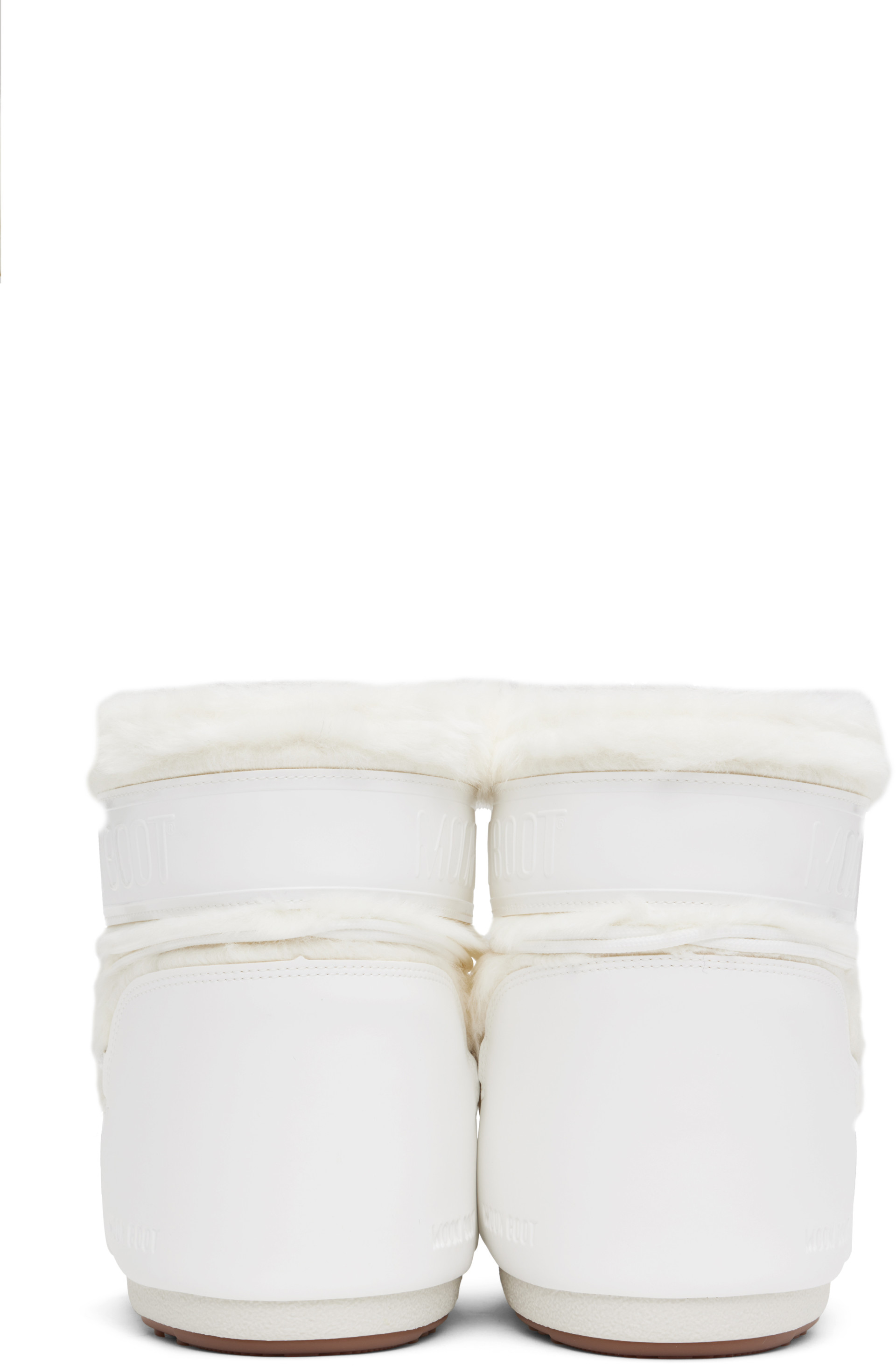 Moon Boot - Bottines Icon blanches en fourrure synthétique