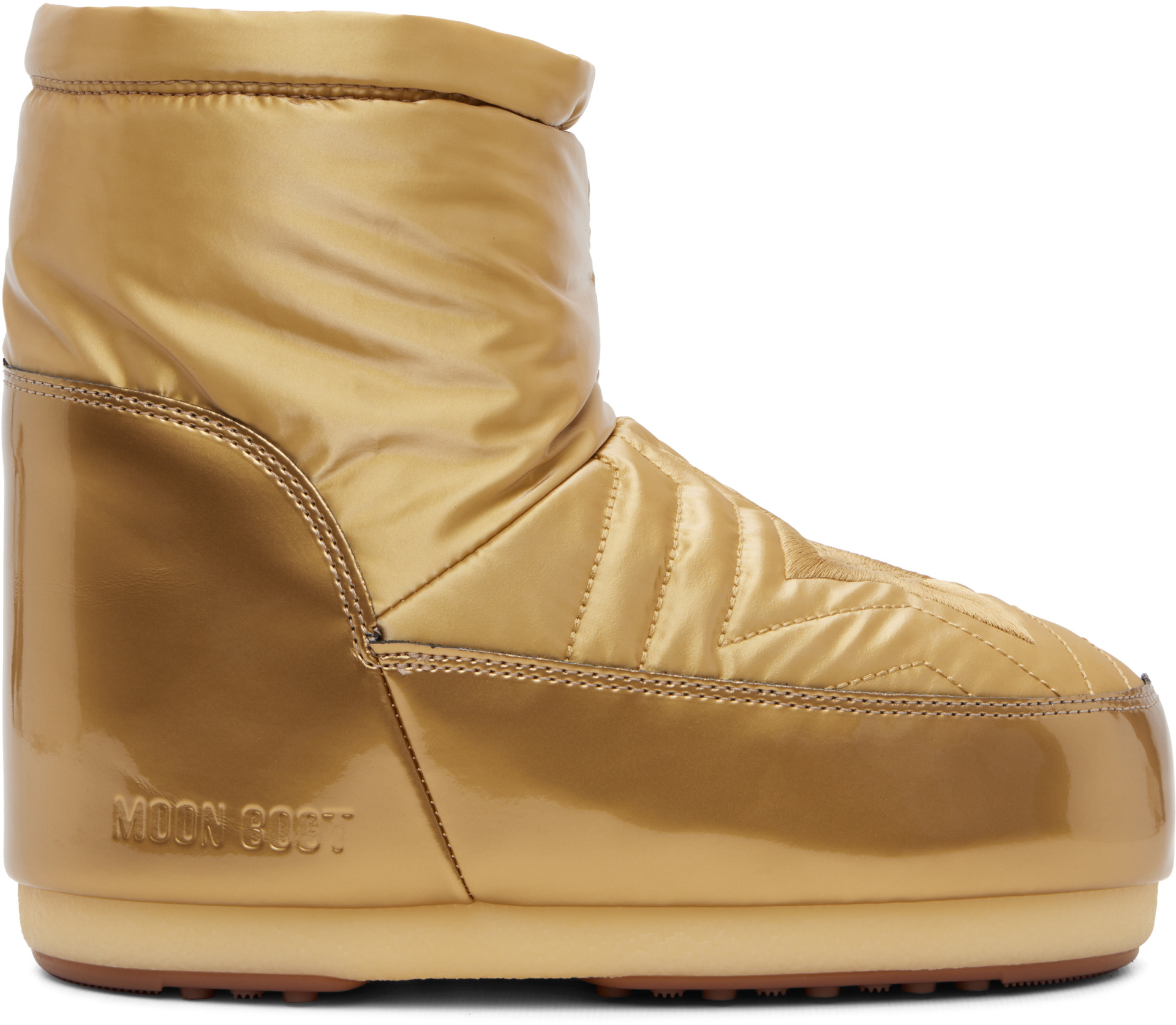 Moon Boot - Bottines Icon Comet doré métallique sans laçage