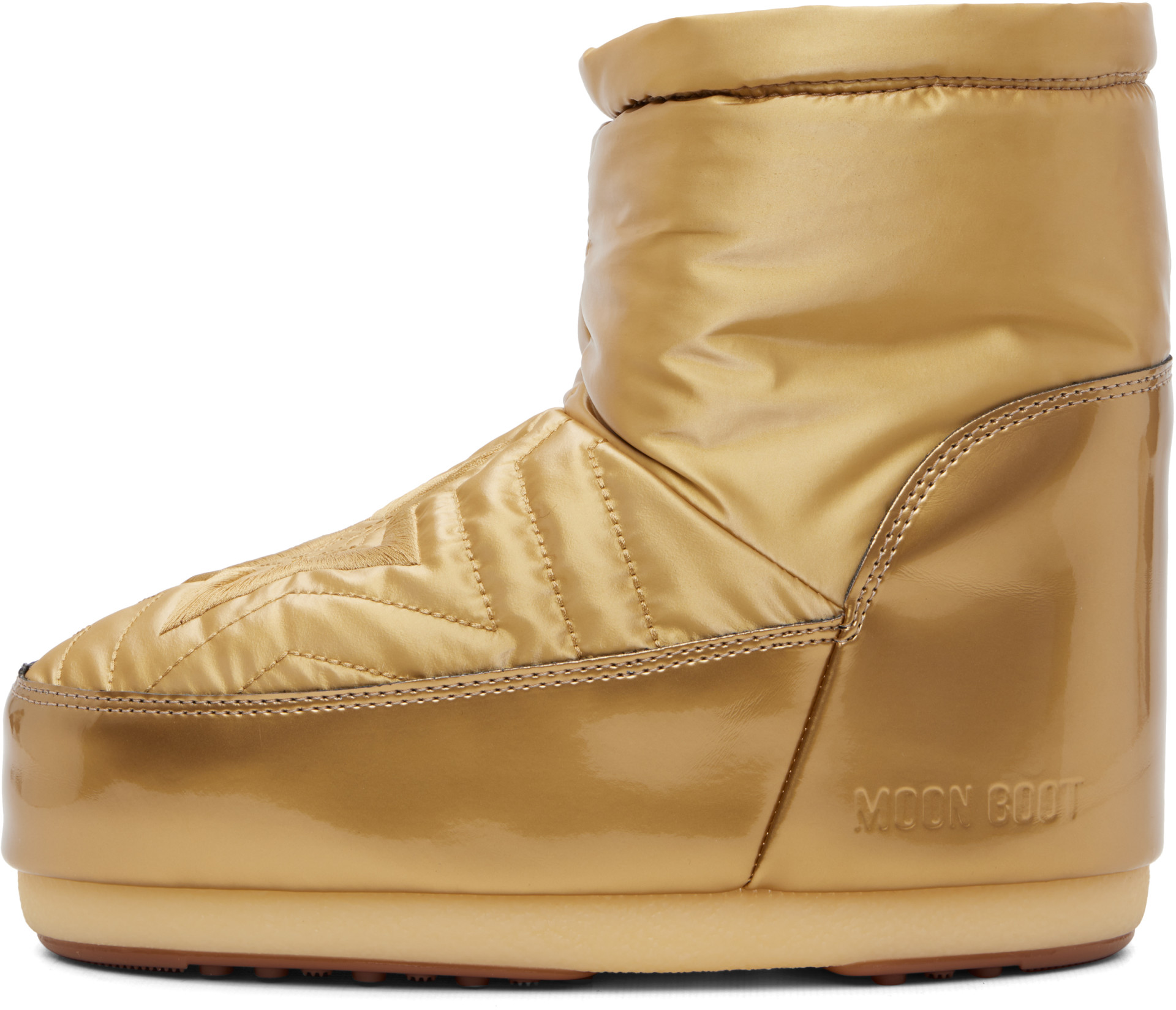 Moon Boot - Bottines Icon Comet doré métallique sans laçage