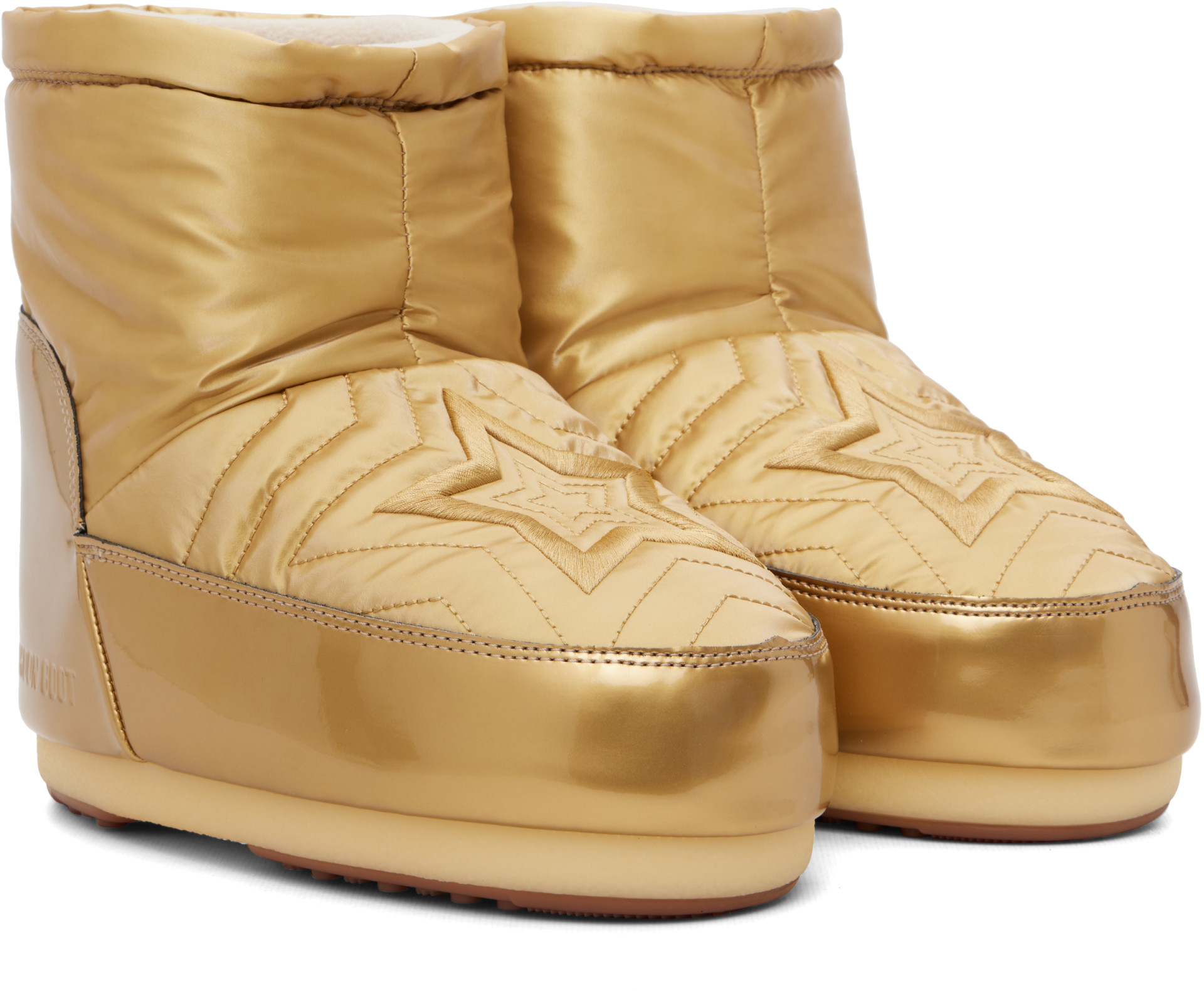 Moon Boot - Bottines Icon Comet doré métallique sans laçage