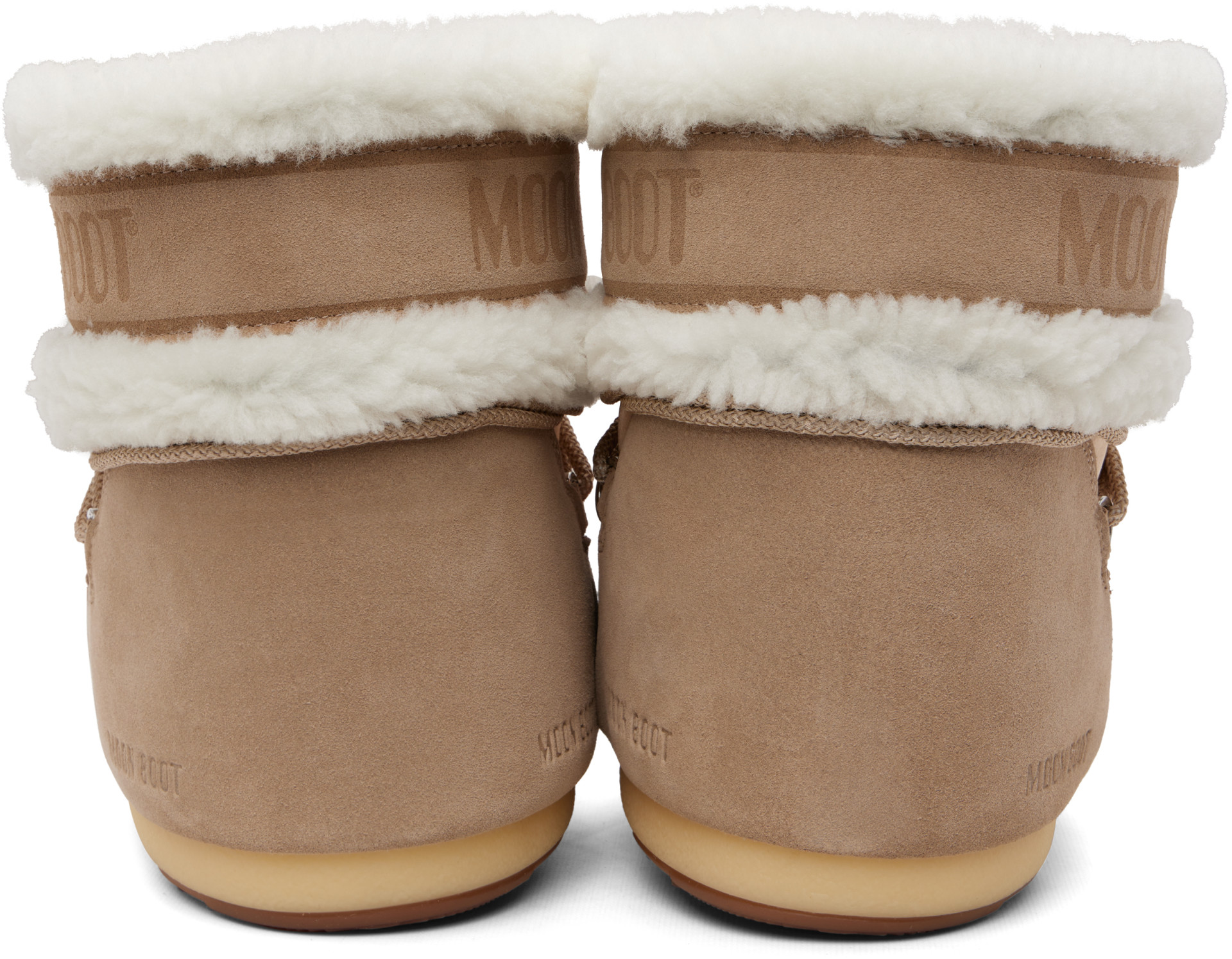Moon Boot - Bottines Icon Plus beiges en satin