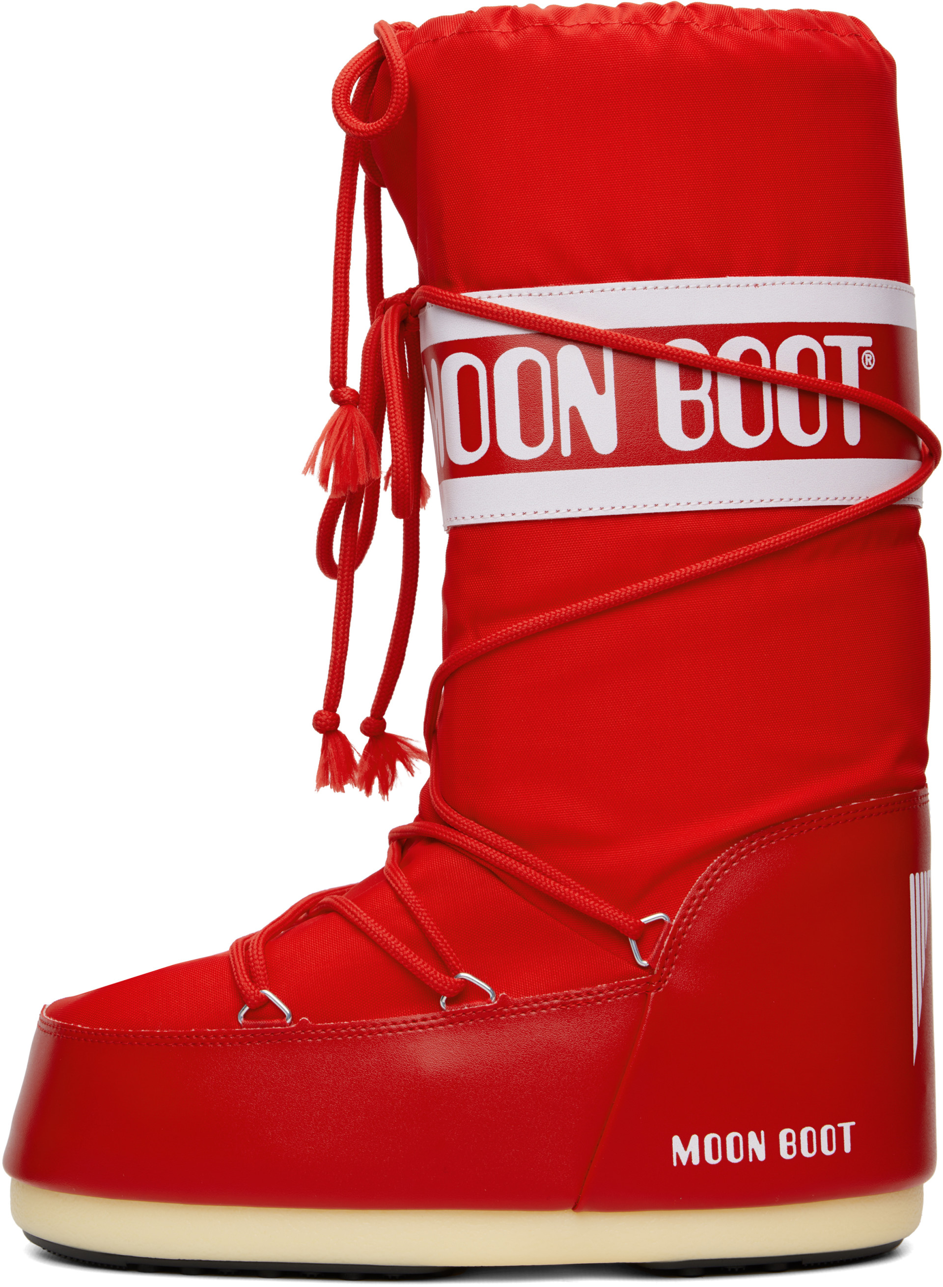 Moon Boot - Bottes hautes Icon rouges en nylon